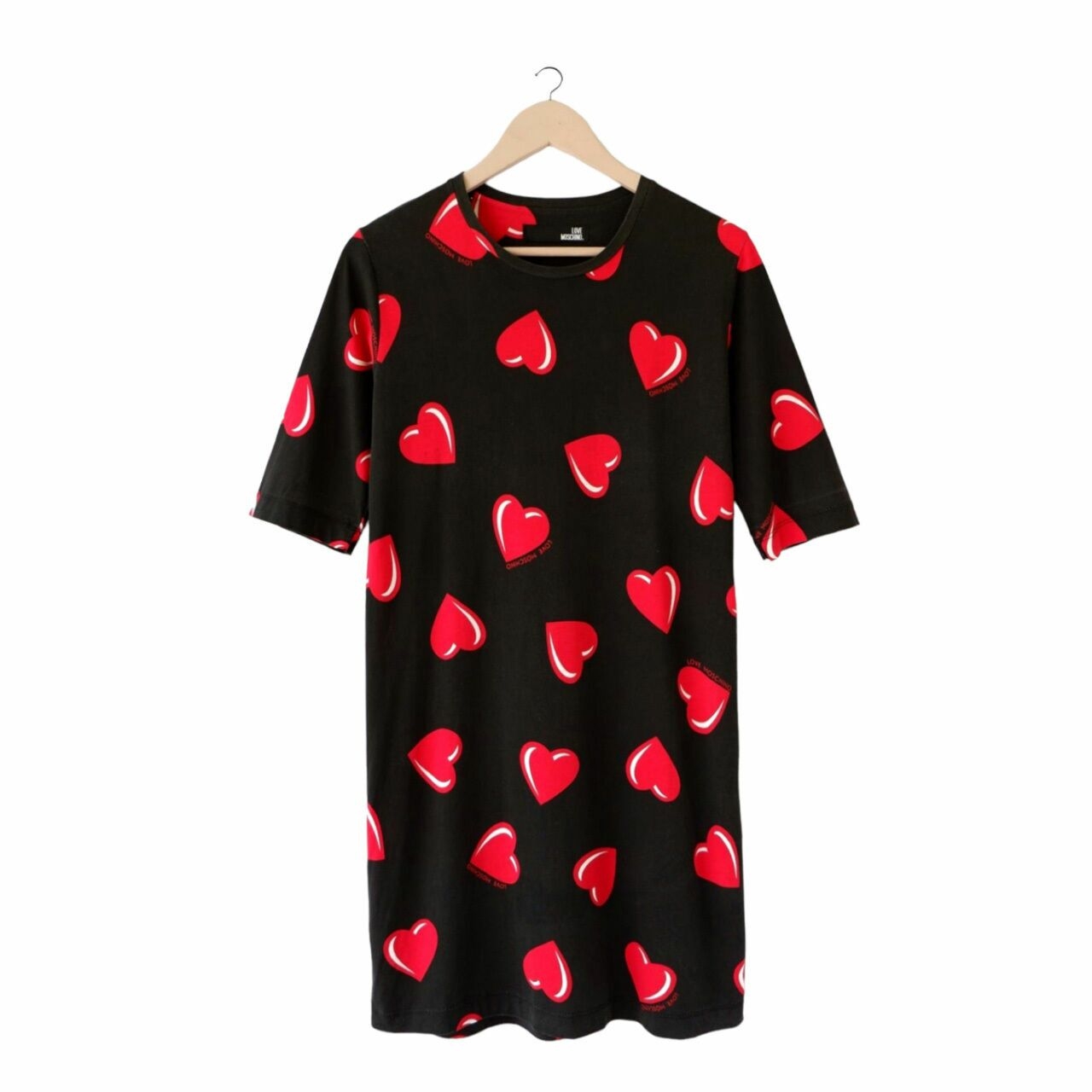 Love Moschino Black Heart Print Dress