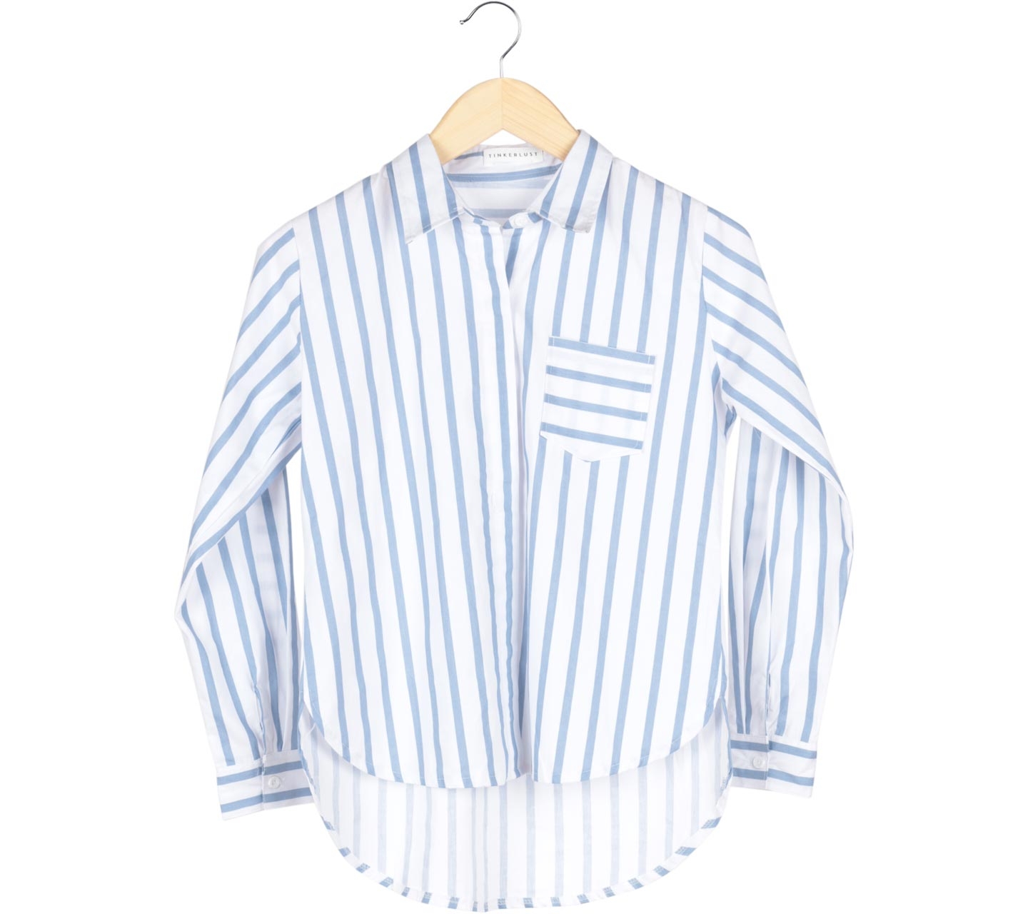 Tinkerlust White With Blue Stripes Shirt