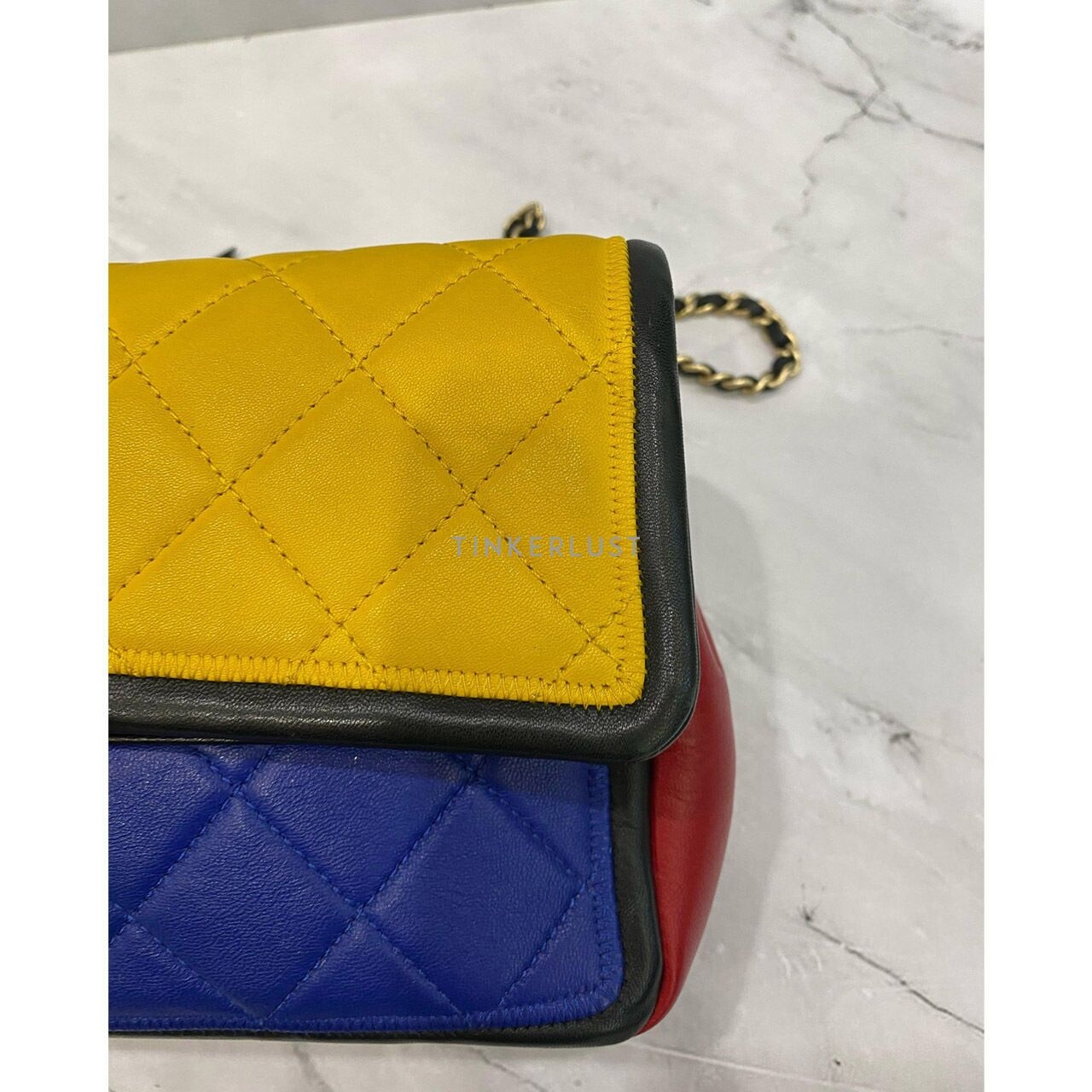 Chanel Medium Flap Yellow Multicolour #18 Shoulder Bag