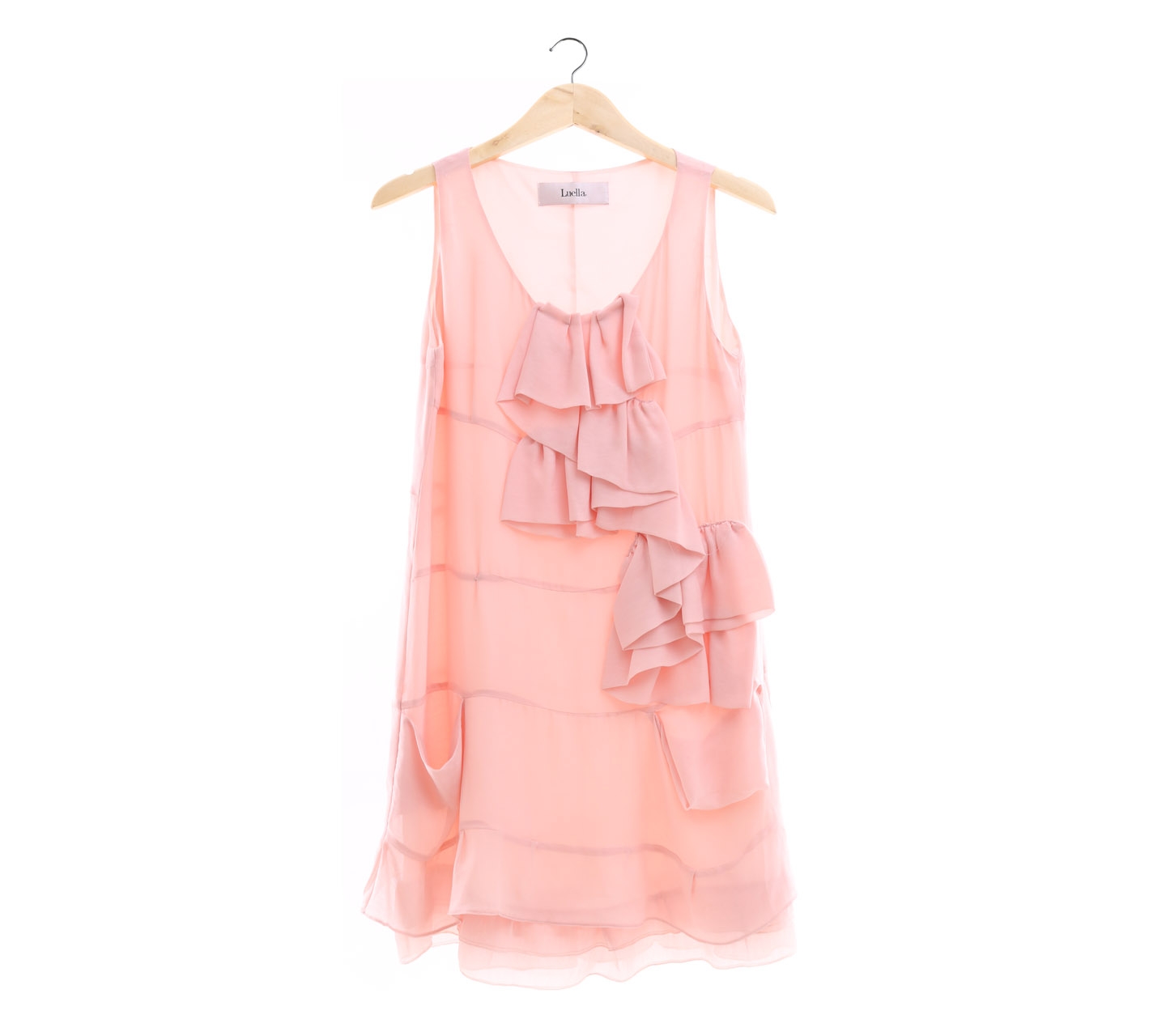 Luella Soft Pink Ruffle Mini Dress