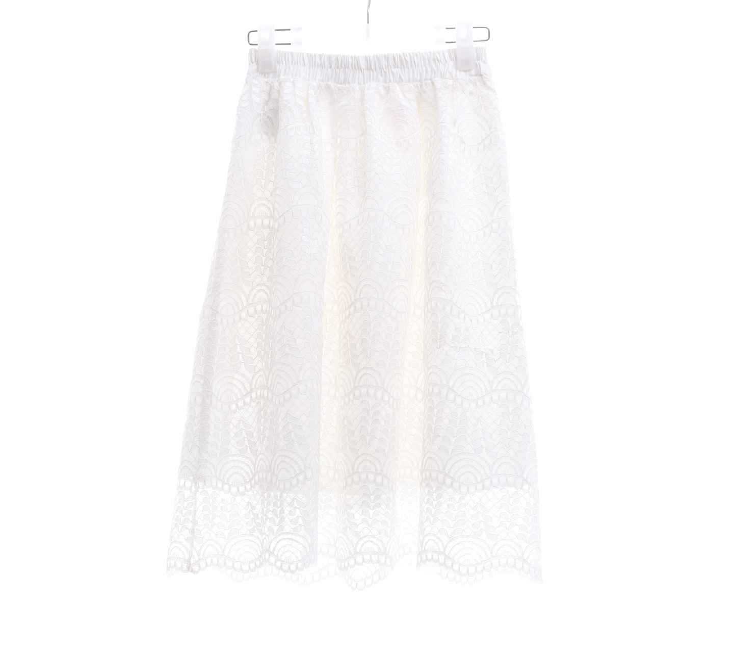 J-rep White Midi Skirt