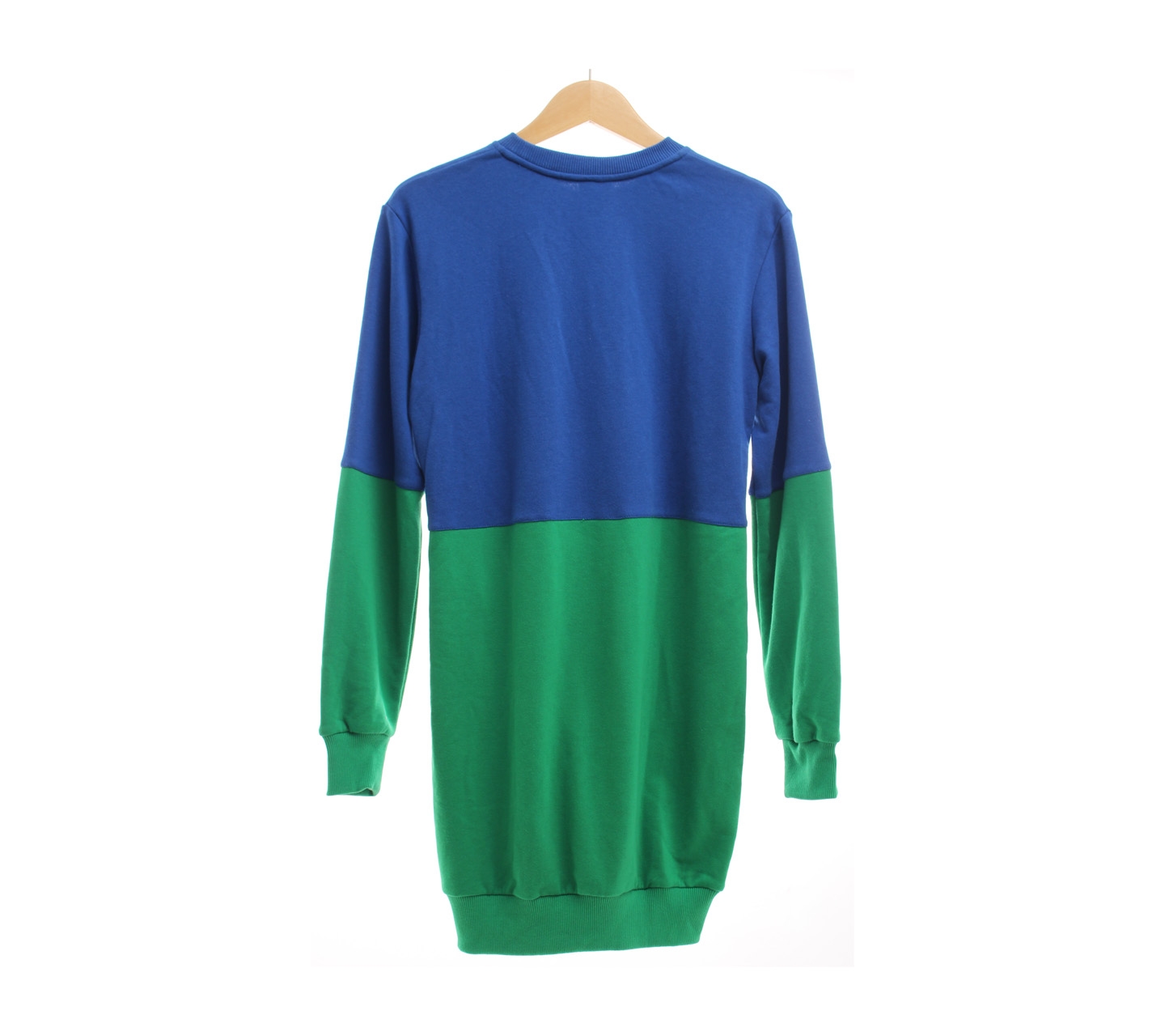 Douche Blue and Green Knit Long Sweater