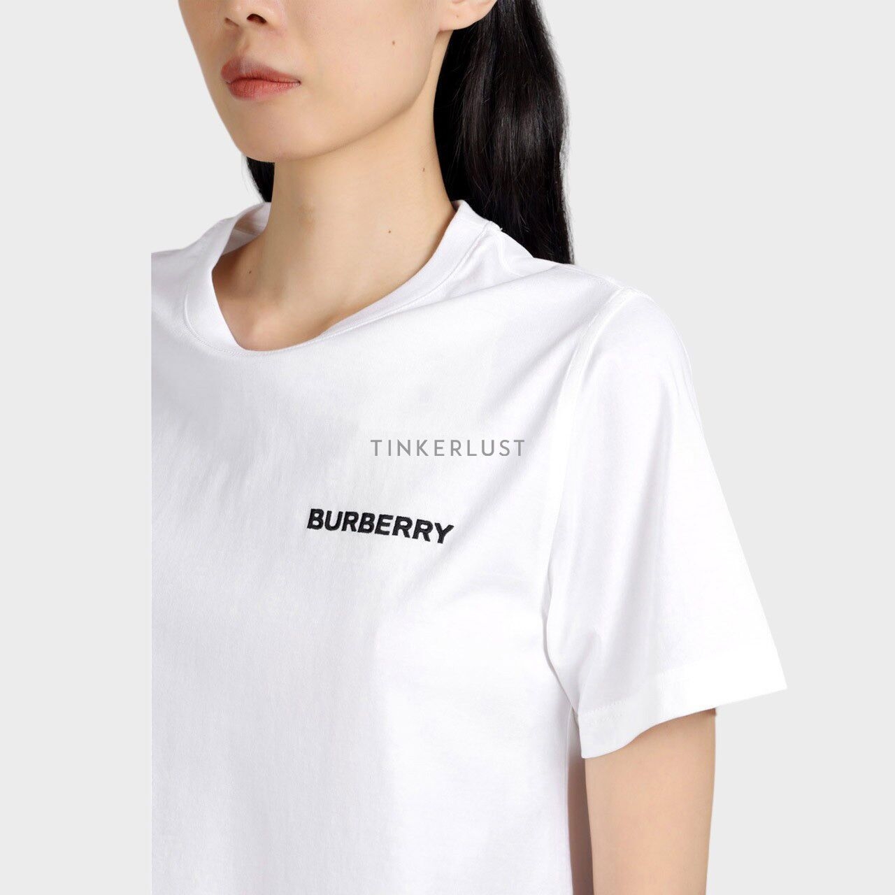 Burberry Women Margot Monogram Motif Cotton T-Shirt in White