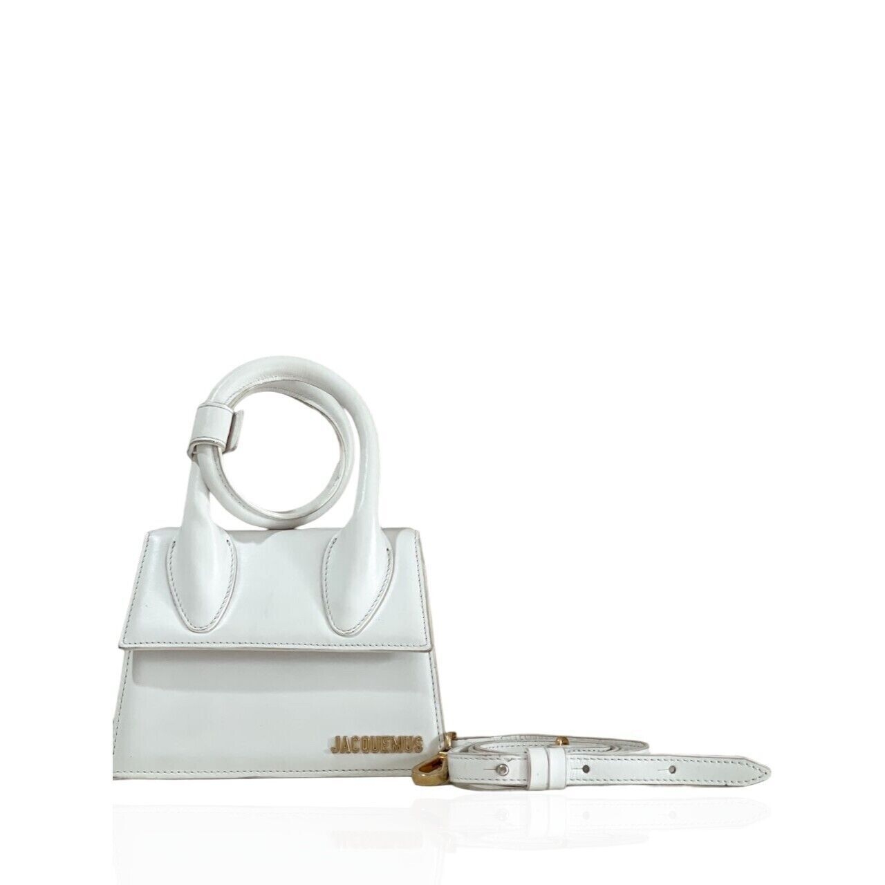 Jacquemus Le Chiquito Noeud White Sling Bag