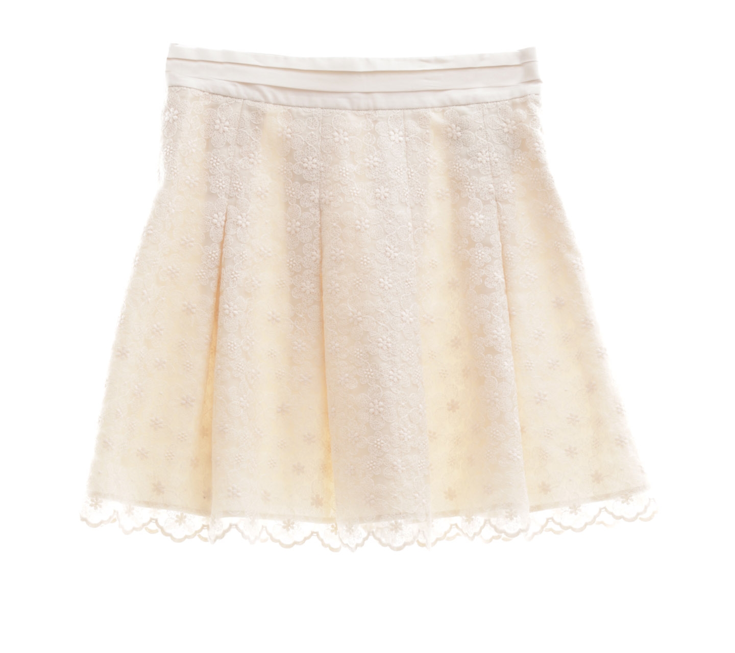 Jill Stuart Off White Lace Mini Skirt