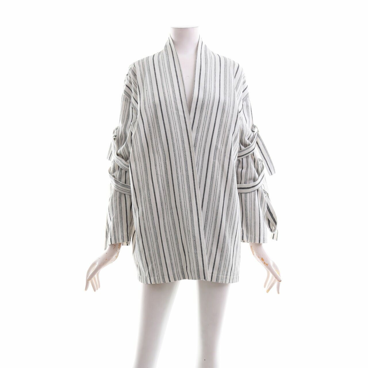 Jenahara Off White Striped Outerwear