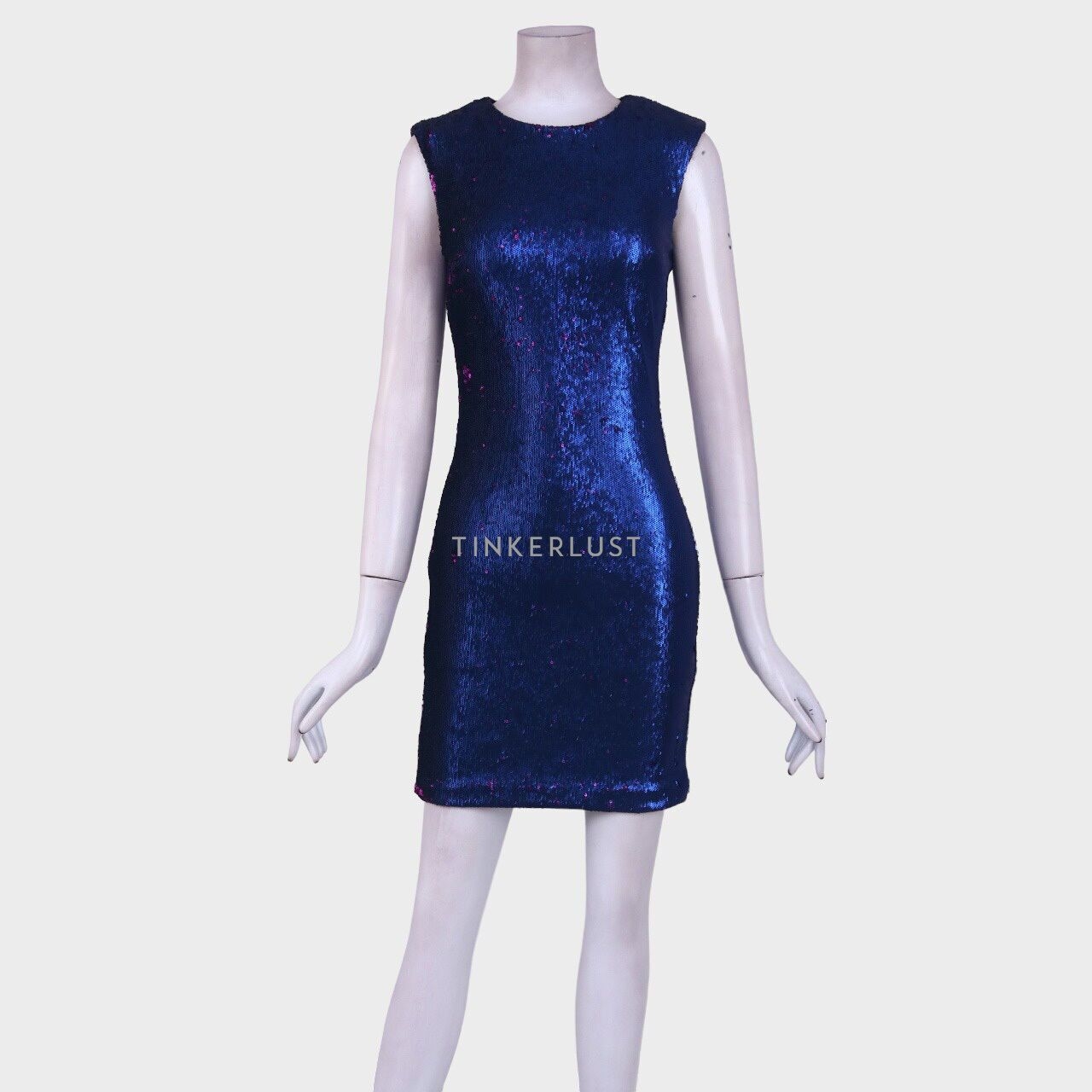 Miss Selfridge Blue Sequin Mini Dress