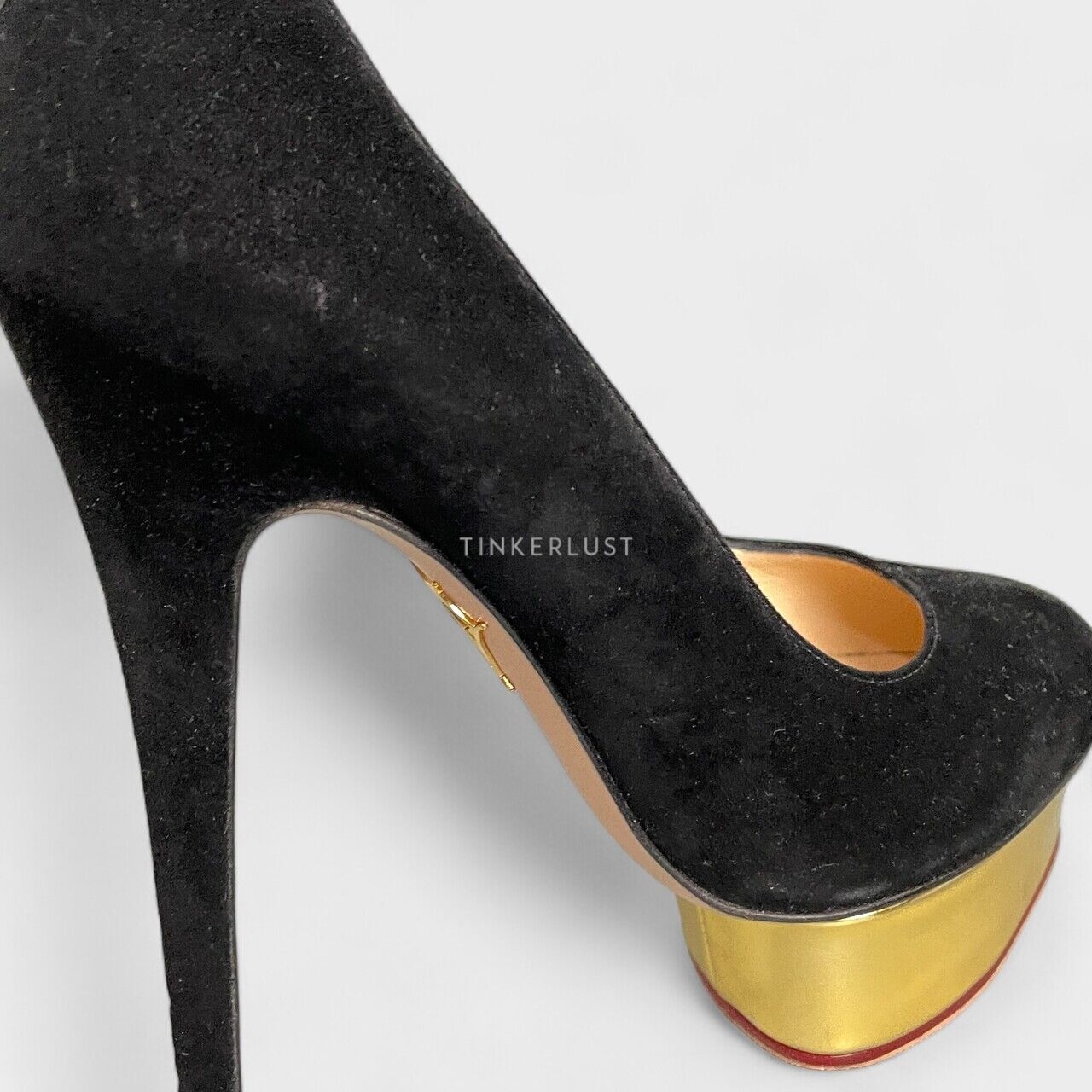 Charlotte Olympia Dolly Pumps Black Suede Heels