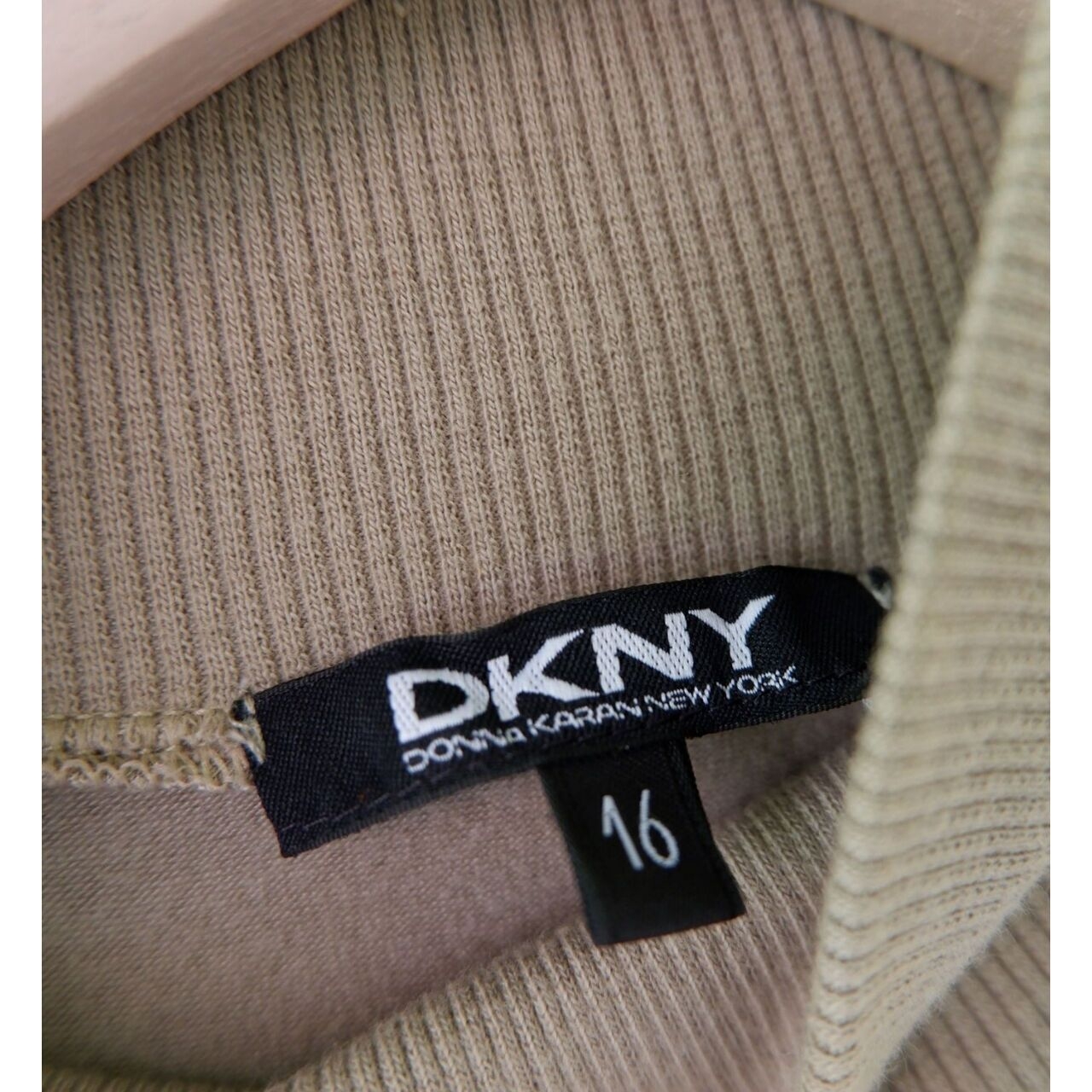 DKNY Light Olive Midi Dress