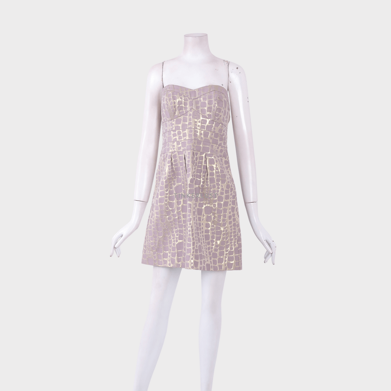 American Eagle Gold & Taupe Tube Mini Dress