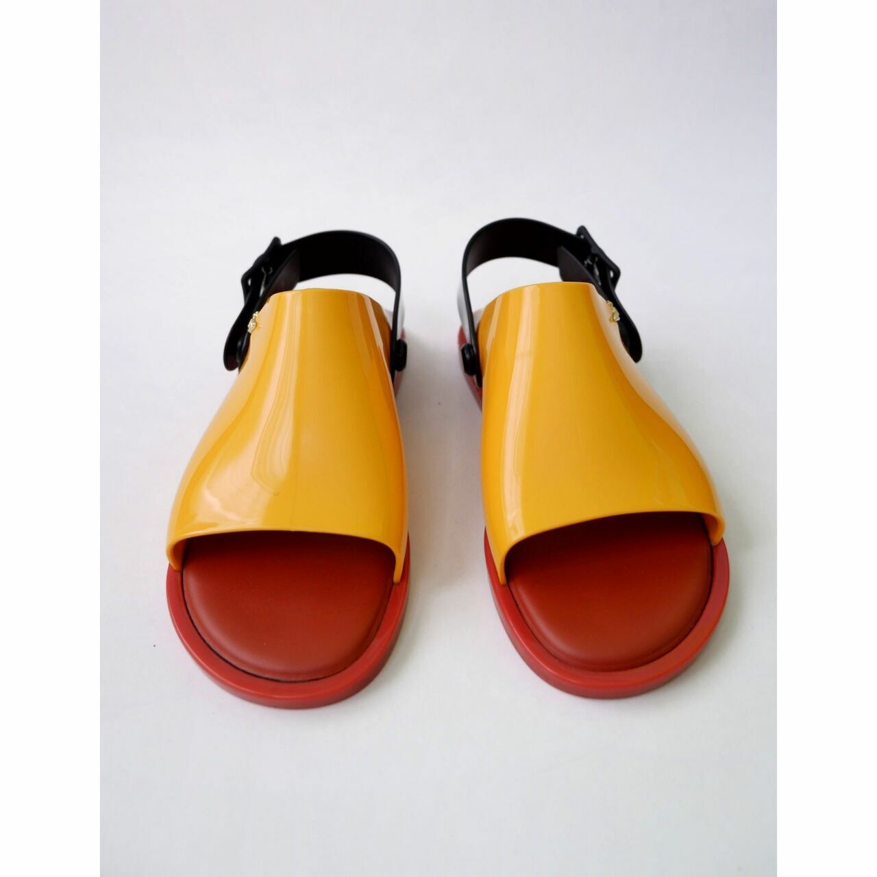 Melissa X Viviene Westwood Anglo Mania  Black & Yellow Sandals