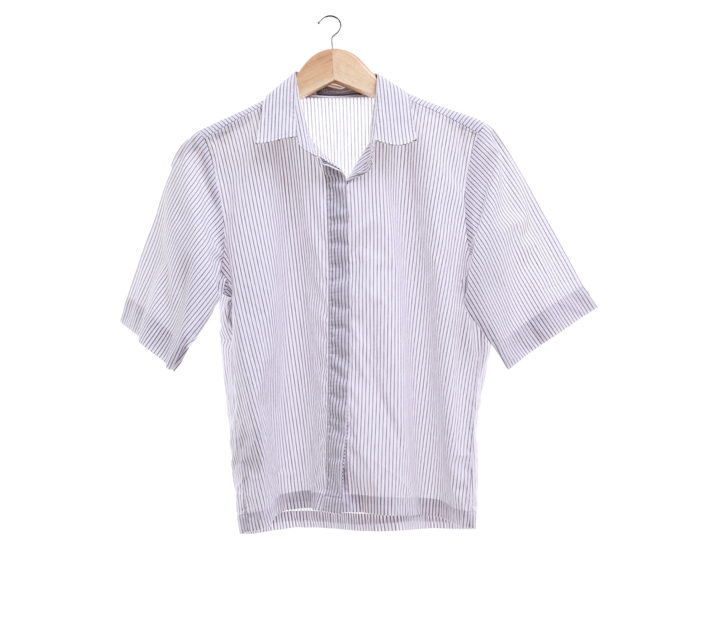 Agreetoshop Grey & White Striped Shirt