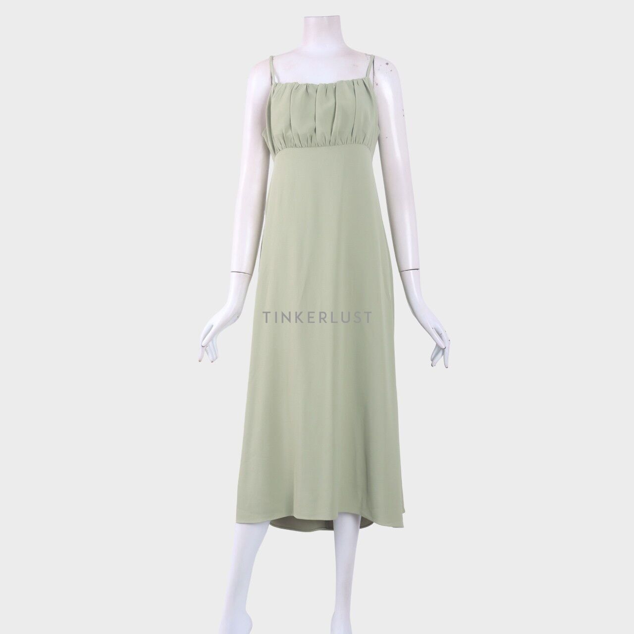 The Editor's Market Sage Green Midi Dress