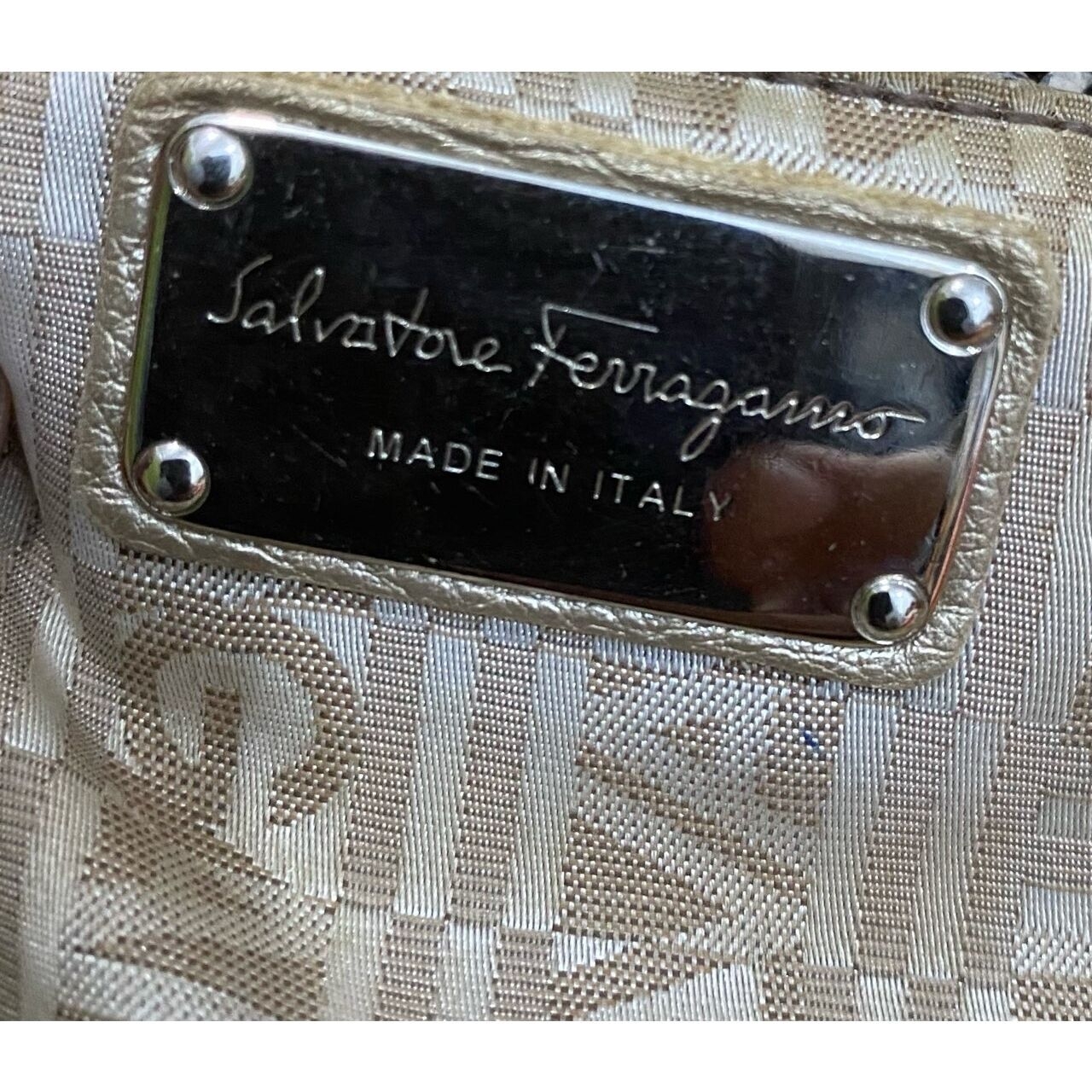 Salvatore Ferragamo Gold Shoulder Bag