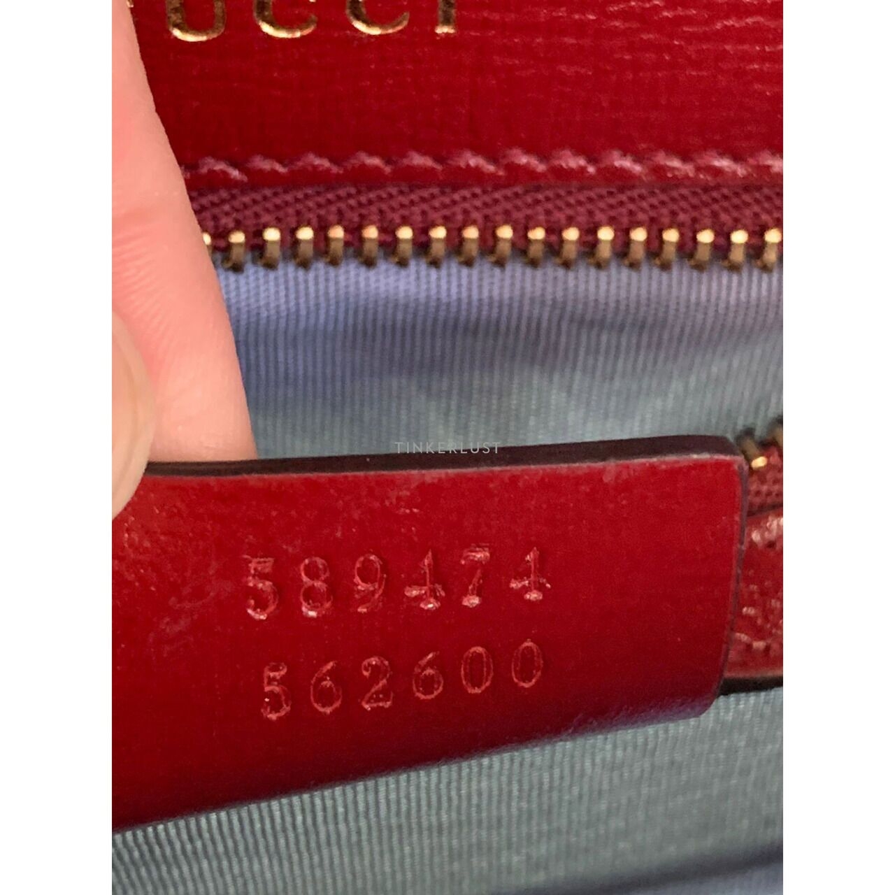 Gucci GG Ring Suede Red Medium GHW Sling Bag