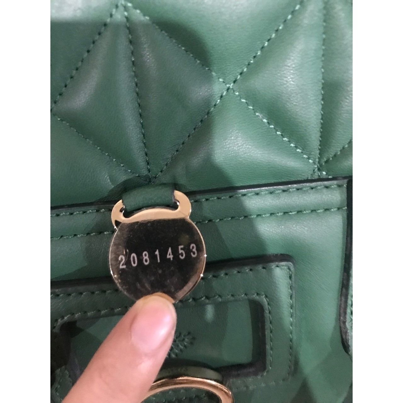 Mulberry Quilted Cara Delevigne Green Nappa GHW Handbag
