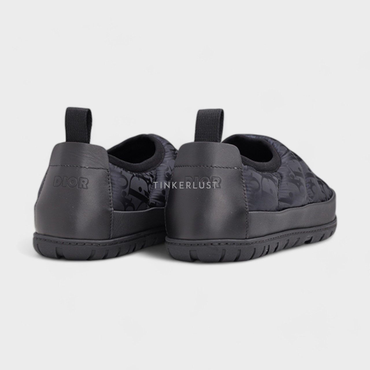 Christian Dior Oblique Snow Padded Slipper in Black Quilted Technical Fabric Sneakers