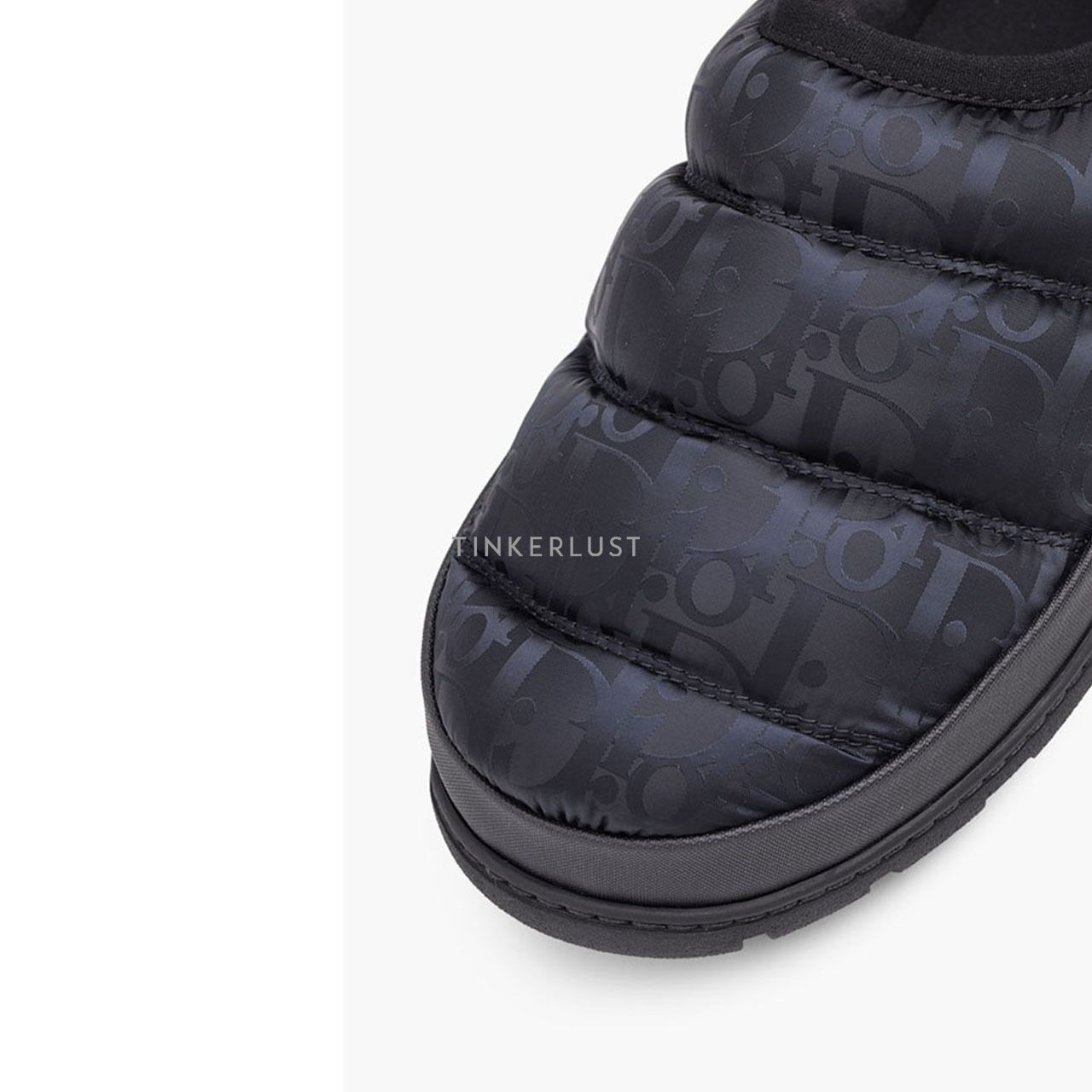 Christian Dior Oblique Snow Padded Slipper in Black Quilted Technical Fabric Sneakers