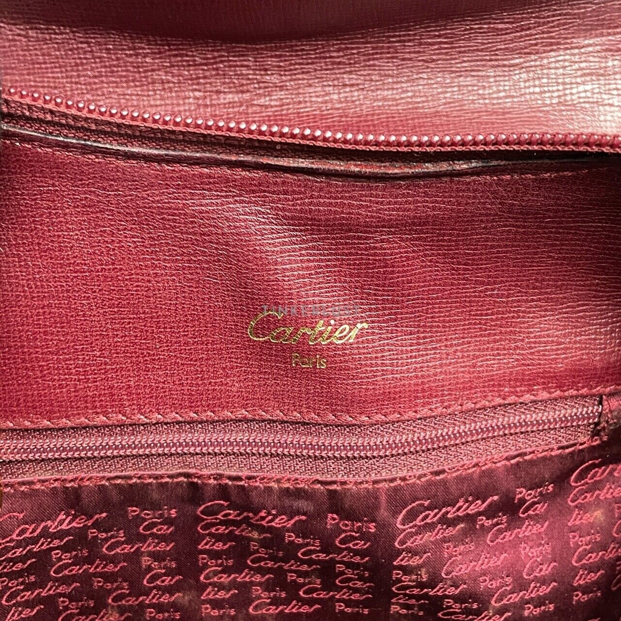 Cartier Vintage Must Line Bordeaux Leather Backpack