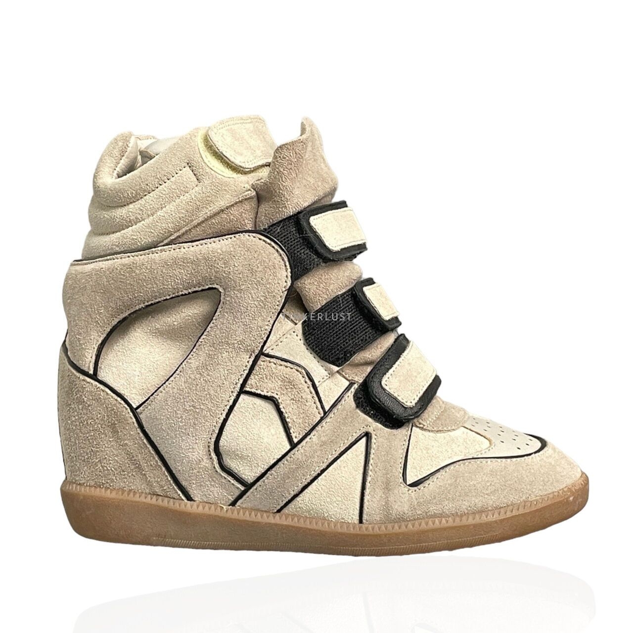Isabel Marant Bekett Grey Suede Wedge Sneakers