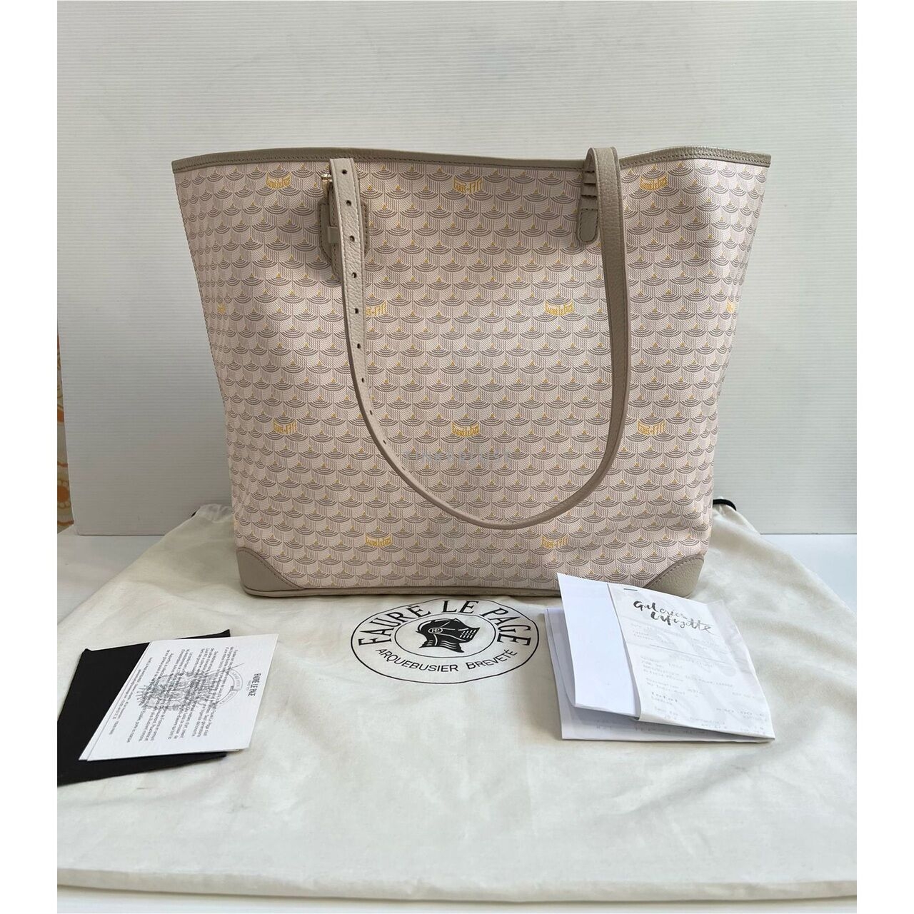 Faure Le Page Daily Battle 35 Hot Sand Scale Canvas & Sand Leather Tote Bag