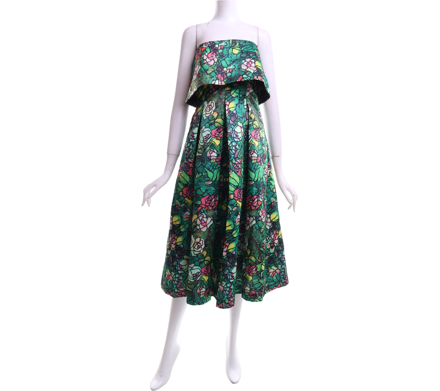 Marufe Multicolor Off Shoulder Midi Dress