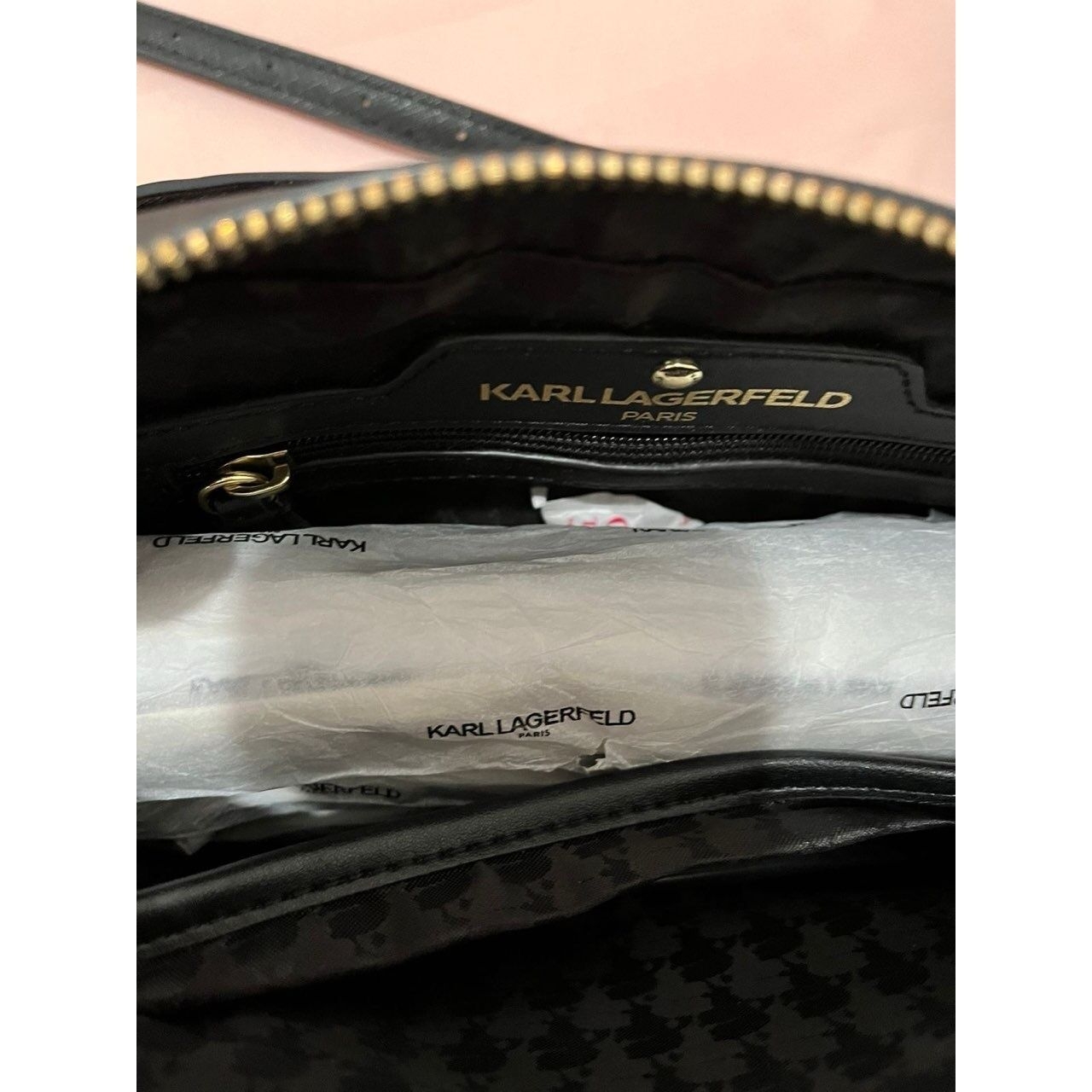 Karl Lagerfeld Black Maybelle Taxi Sling Bag