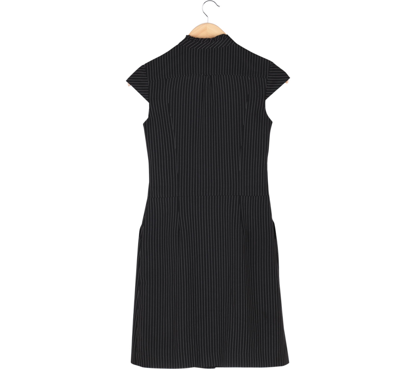Mastina Black And White Striped Midi Dress