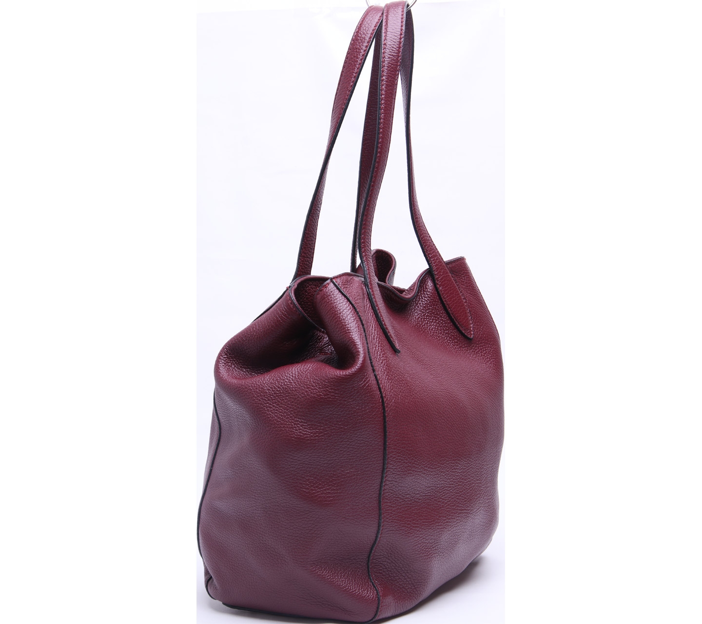 Coccinelle Maroon Leather Shoulder Bag