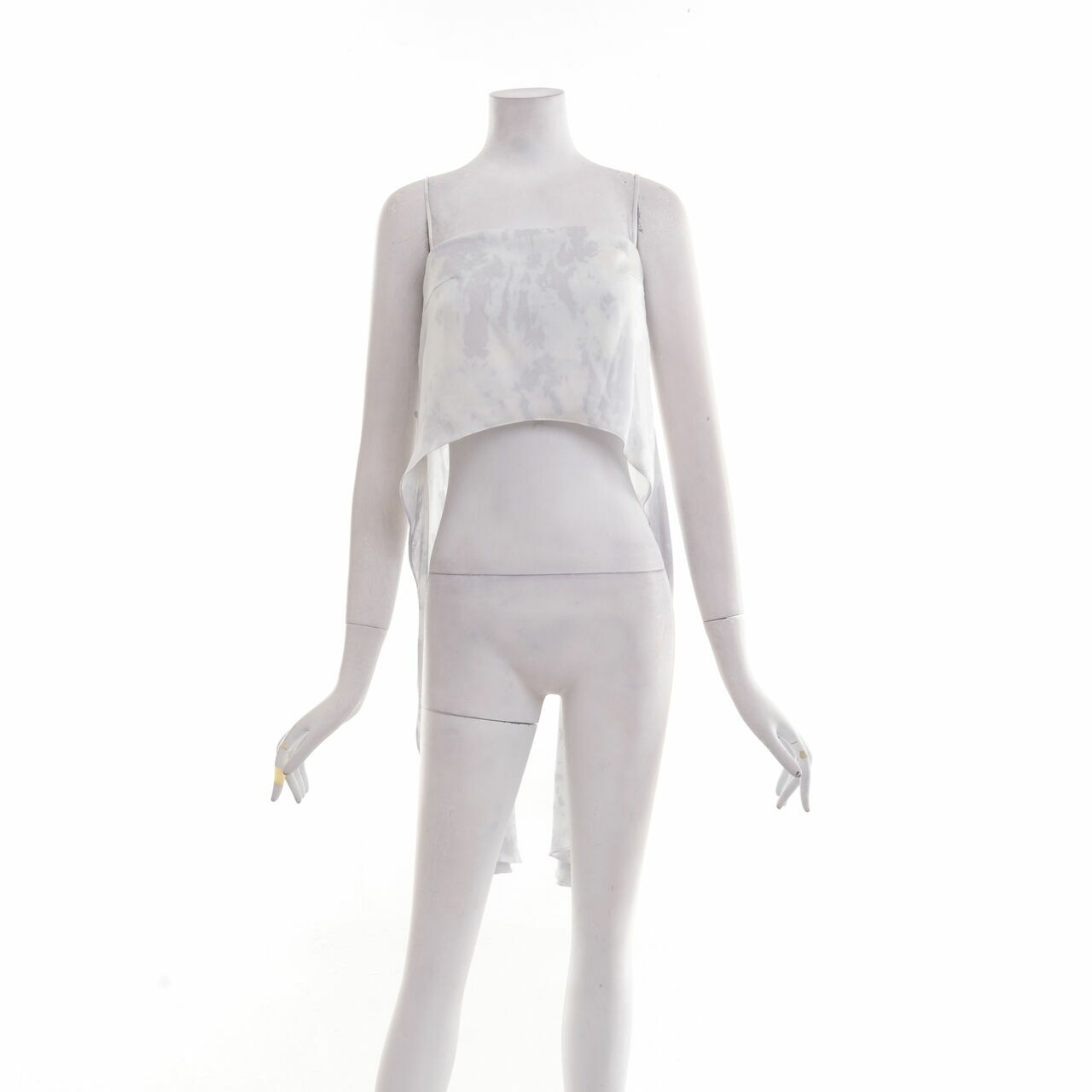 Stellarissa Grey & White Tie Dye Crop Sleeveless