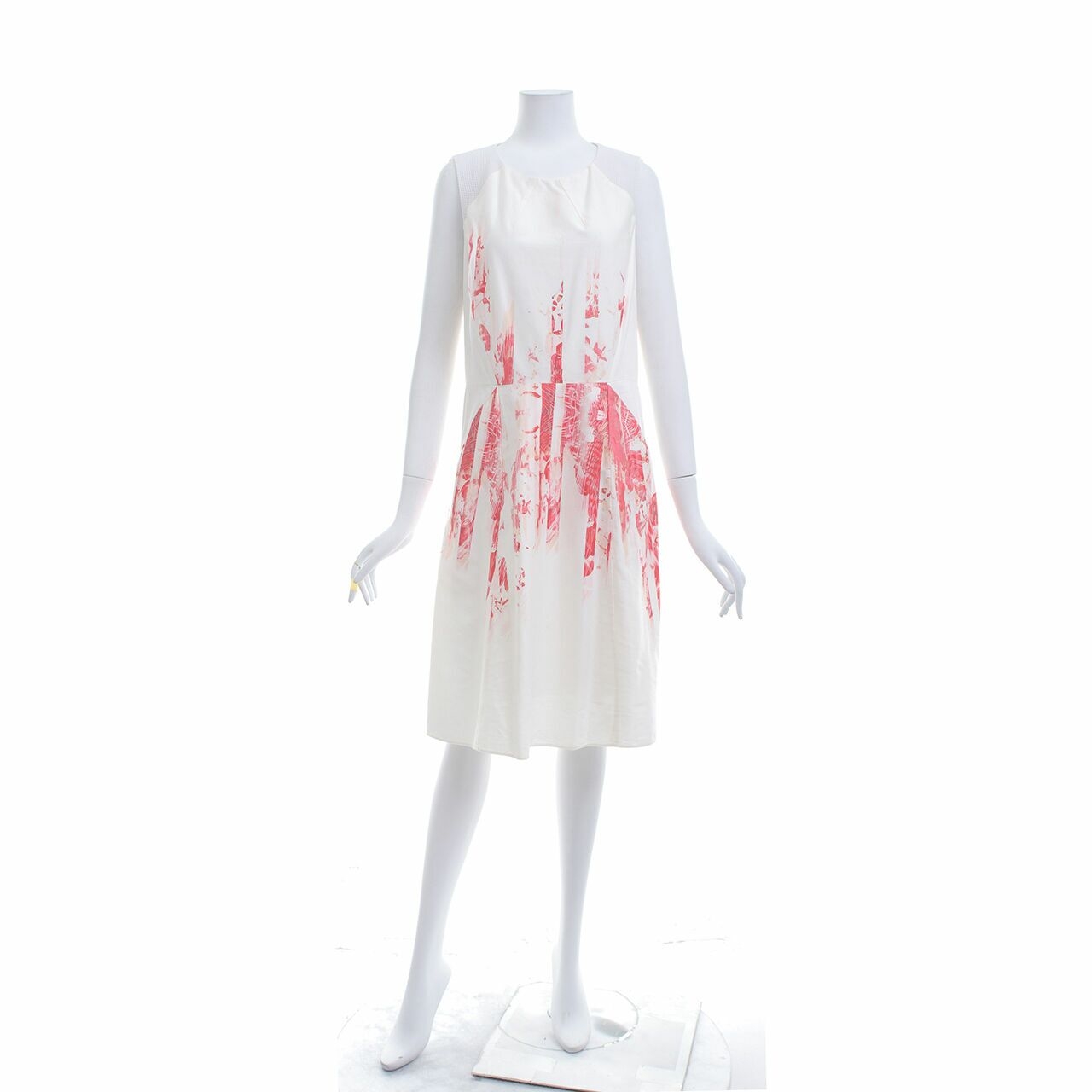 Tahari White Midi Dress