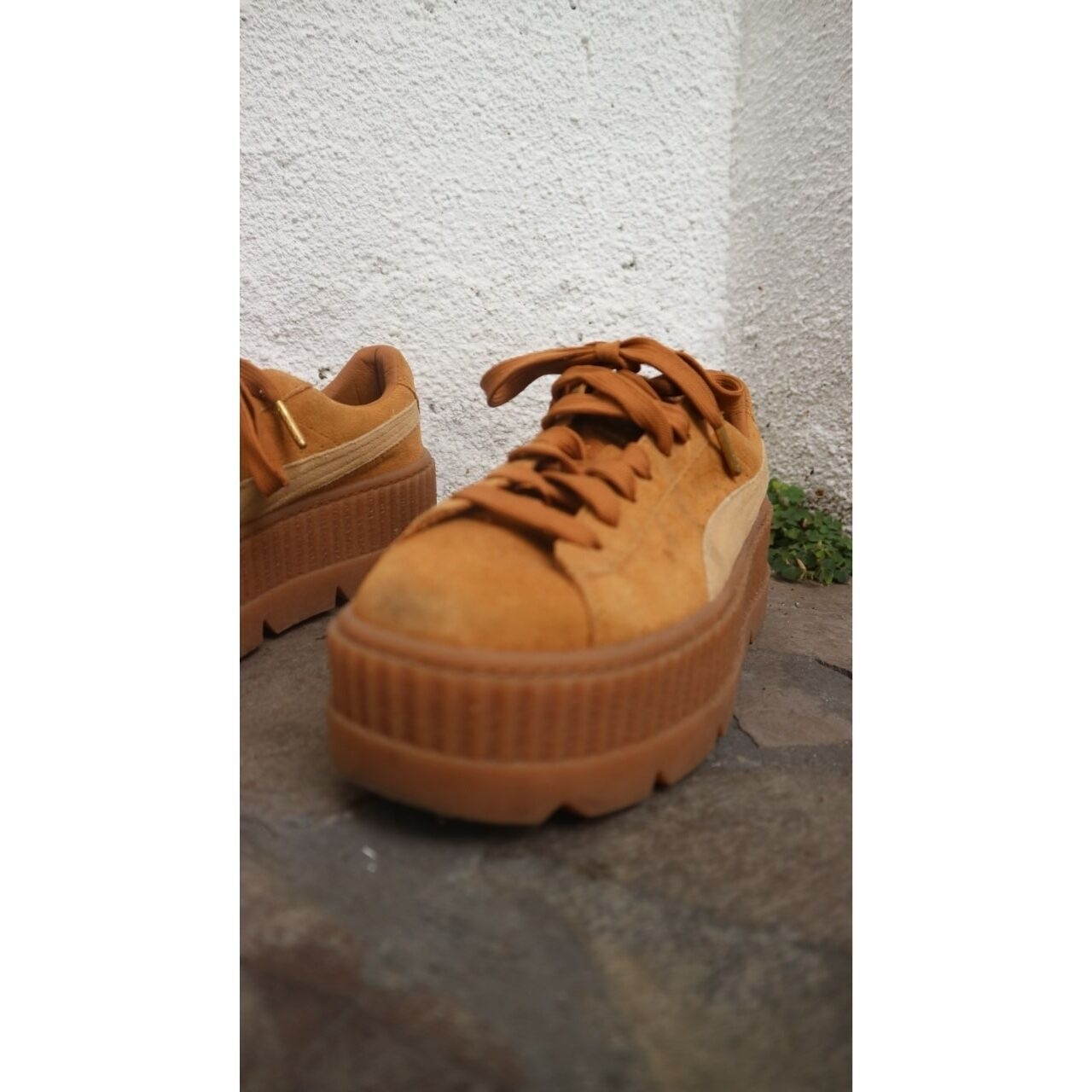 Puma Fenty by Rihanna Cleated Creeper Suede Brown Sneakers