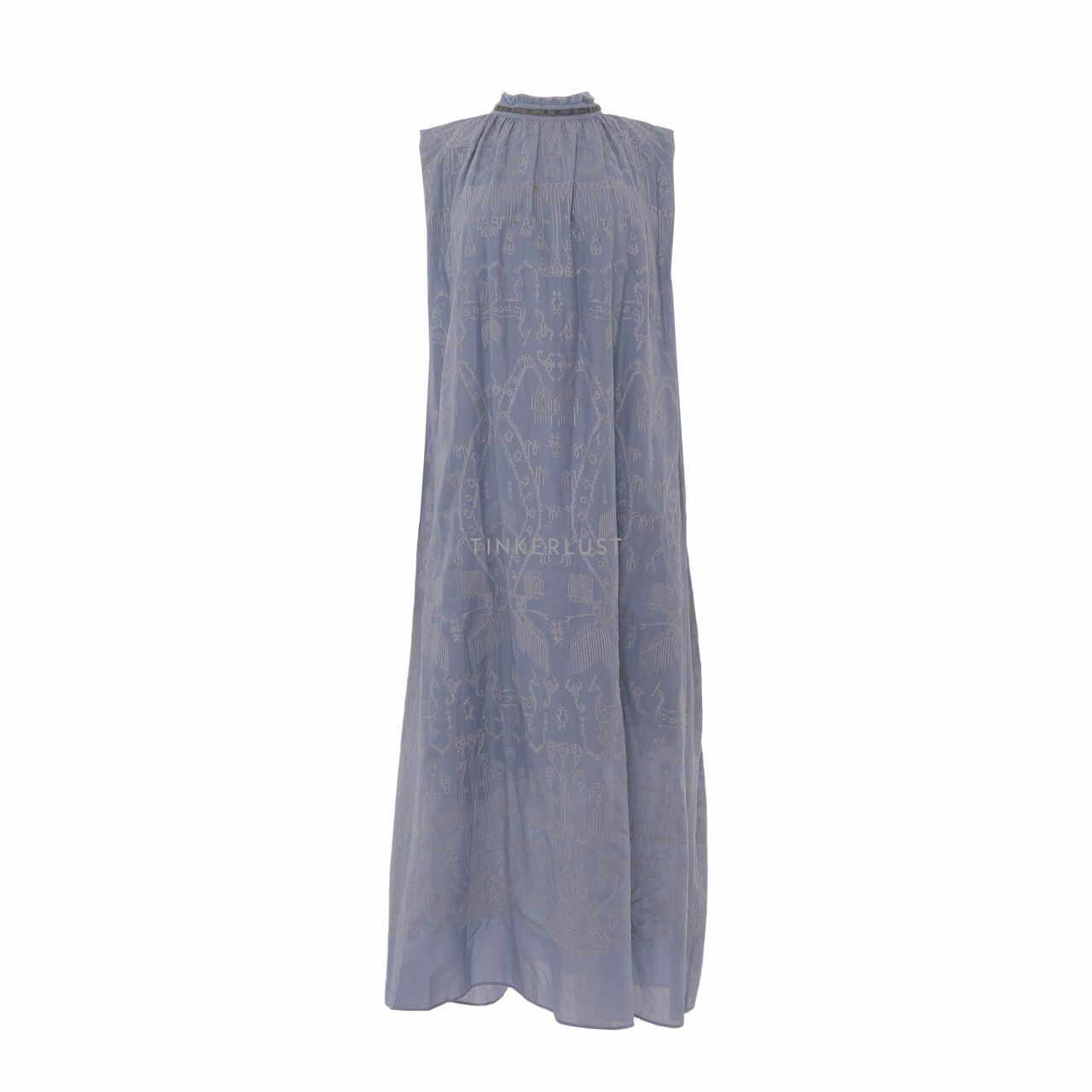 Saptodjojokartiko Blue Embroidered Long Dress