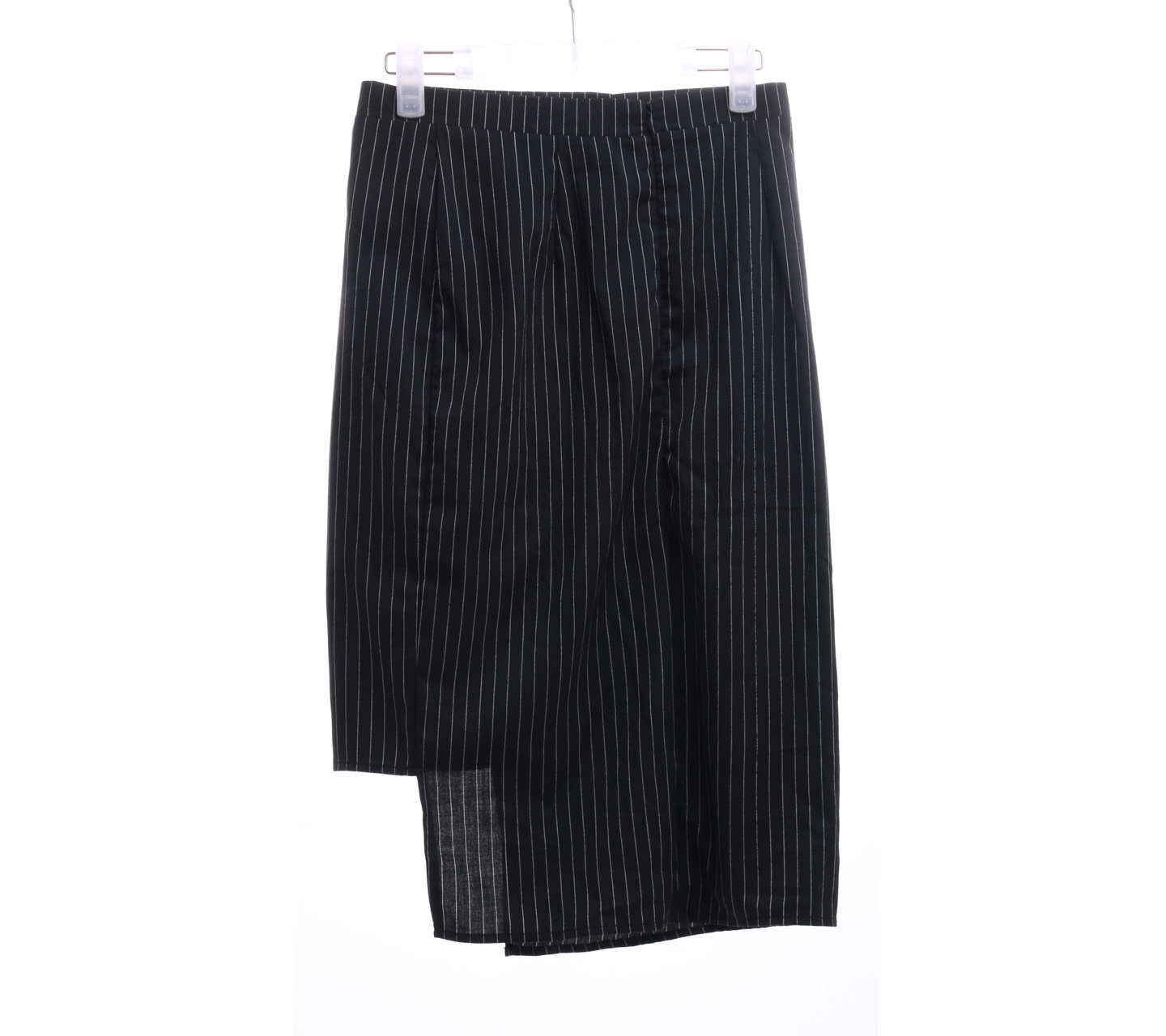 Gaudi Black Striped Midi Skirt