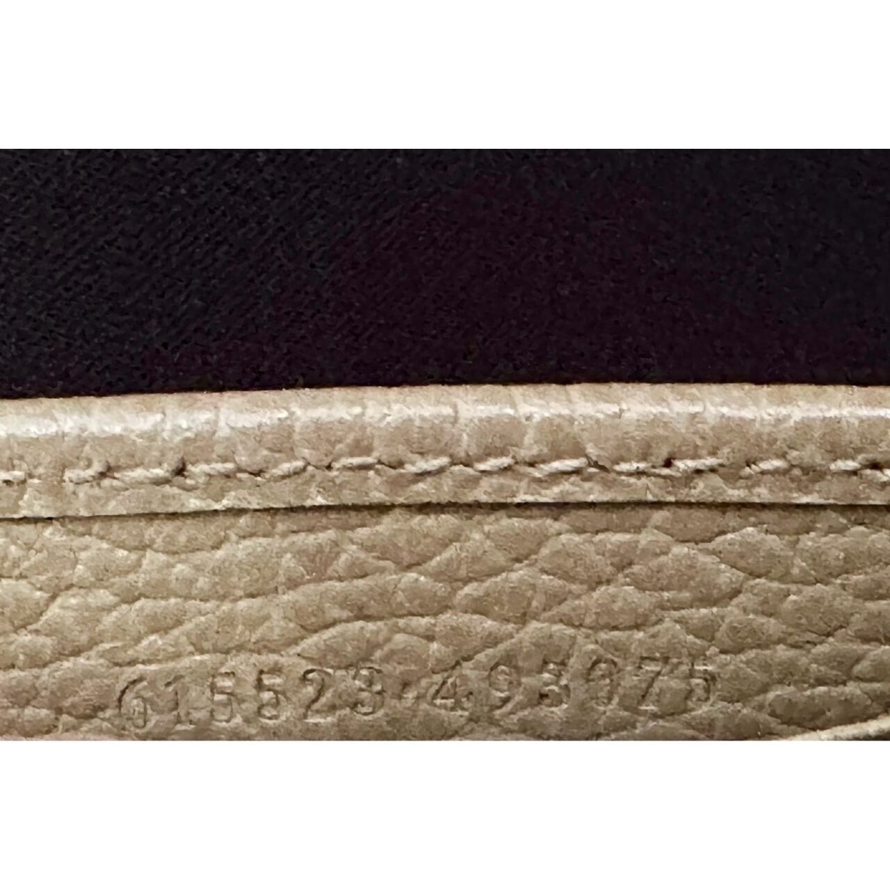 Gucci Dollar Interlocking G Chain Beige  Leather Wallet