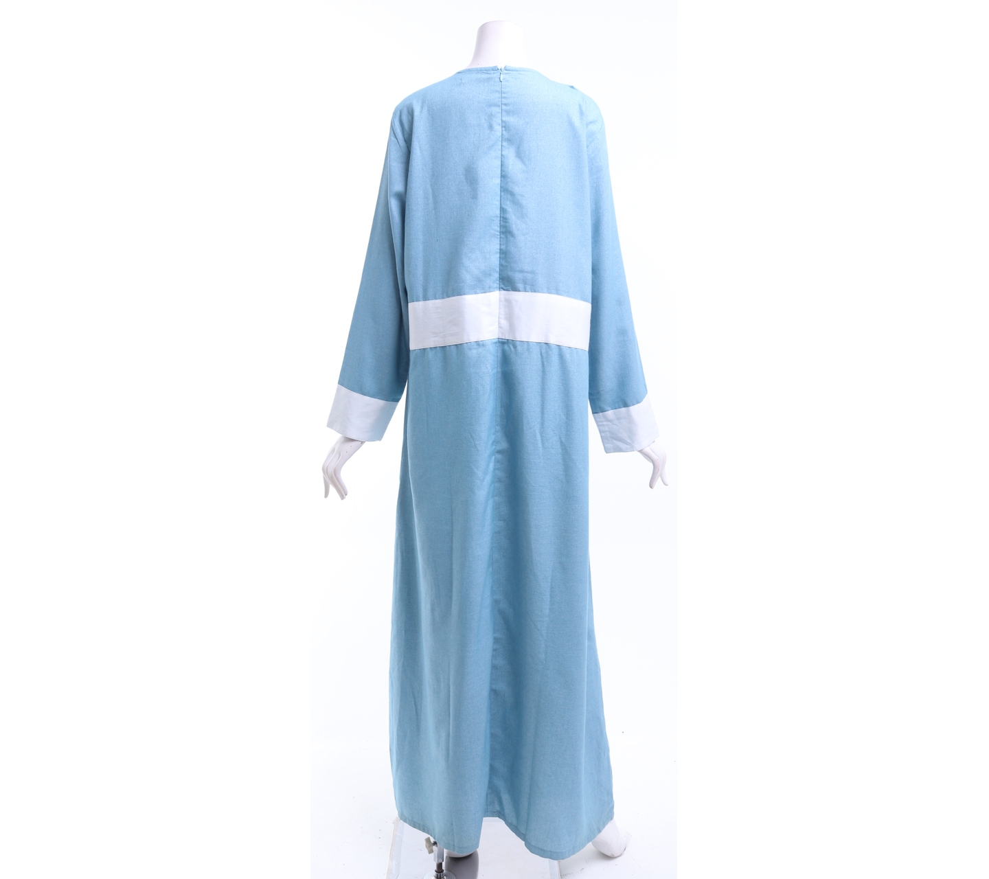 Restu anggraini blue white long dress