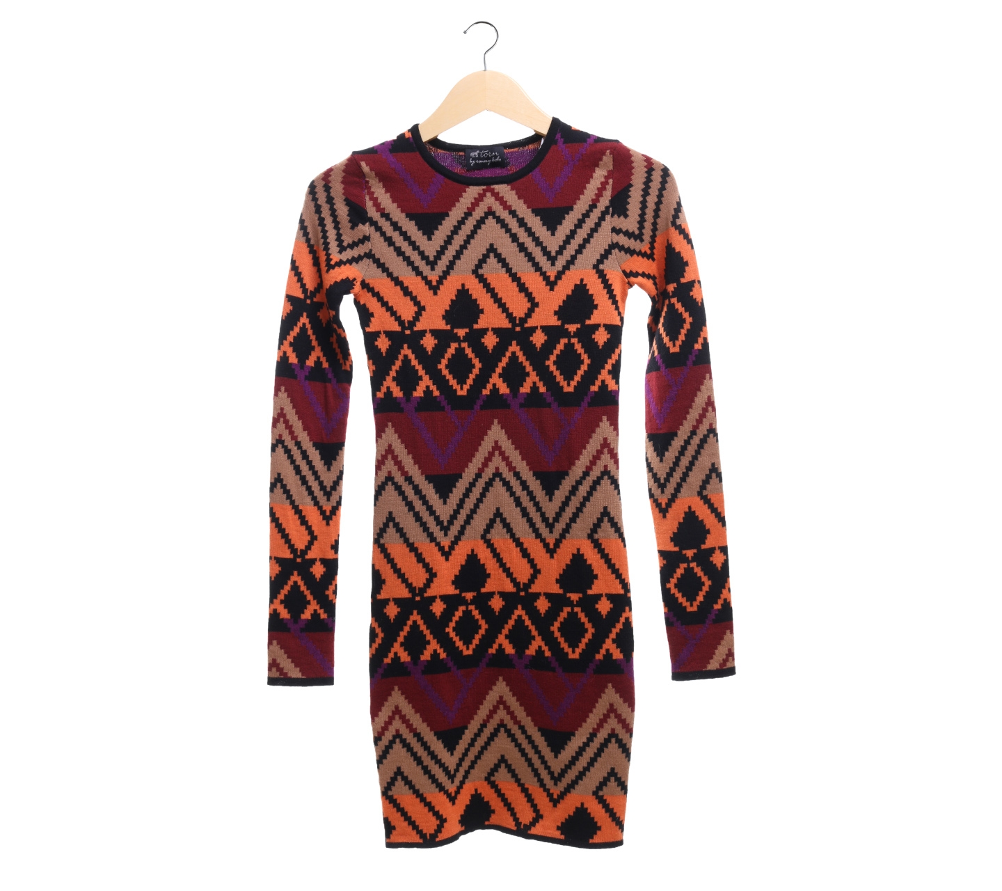 Torn by Ronny Kobo Multi Colour Knit Mini Dress