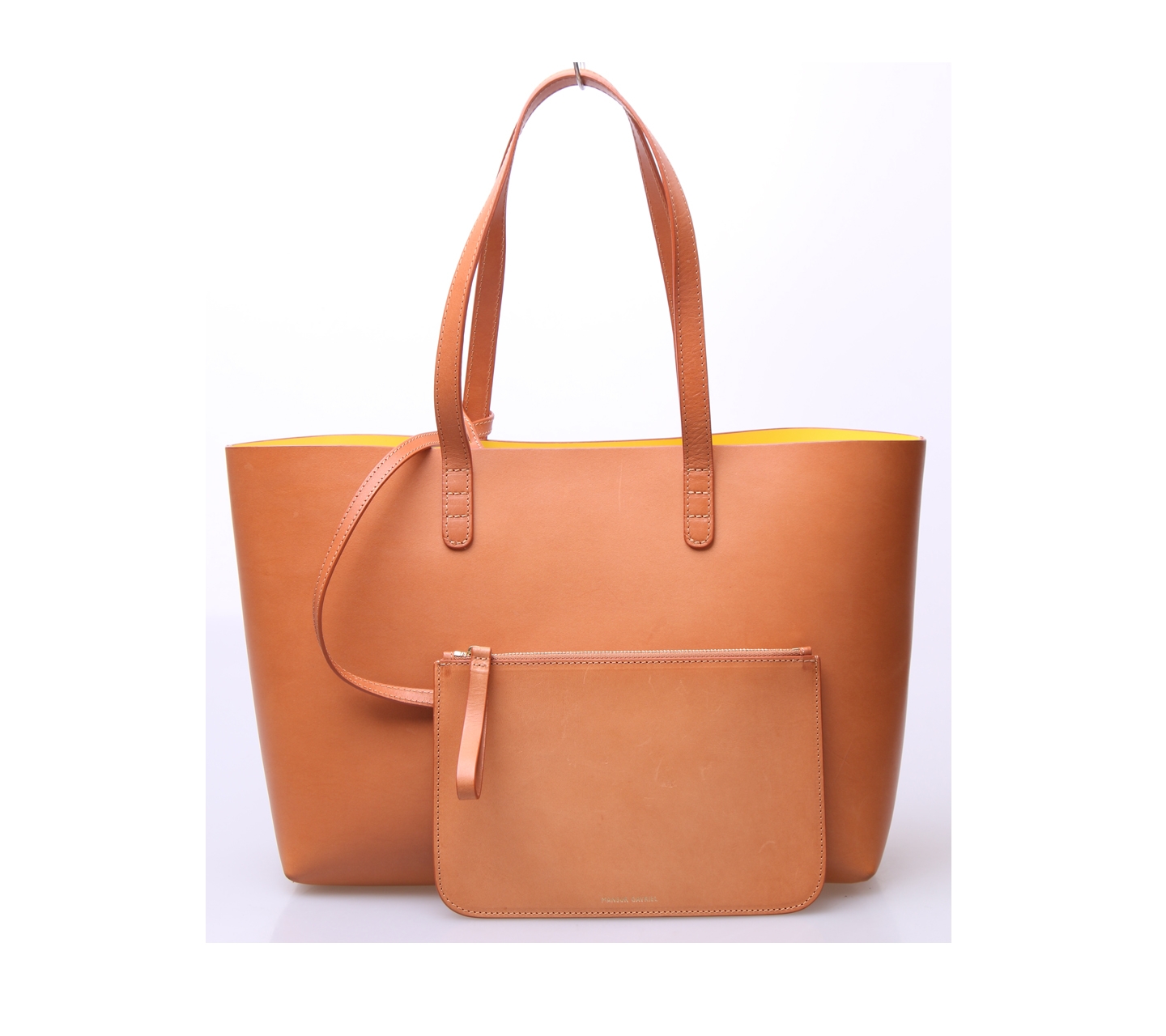 Mansur Gavriel Tangerine Brandy Small Leather Tote Bag