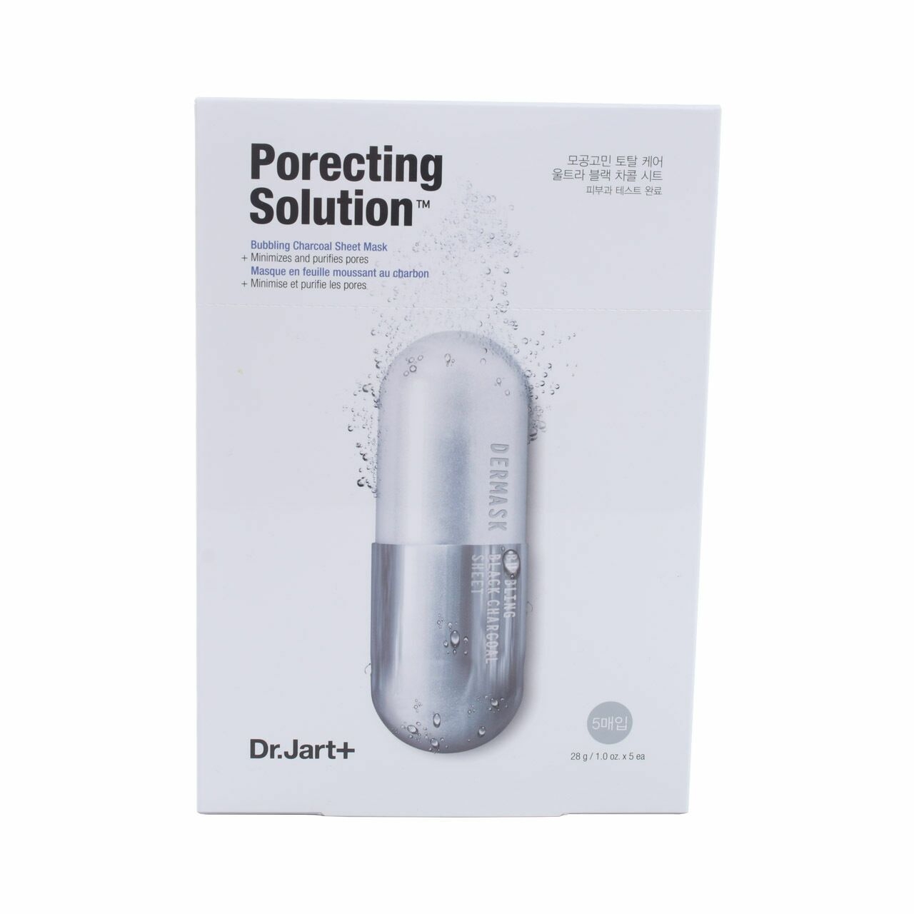 Dr.Jart+ Porecting Solution Bubbling Charcoal Sheet Mask x 5EA