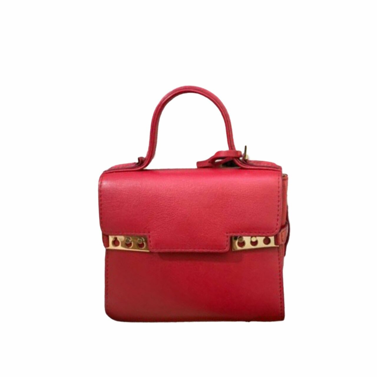 Delvaux Mini Tempete Berry -GHW - Red Sling Bag