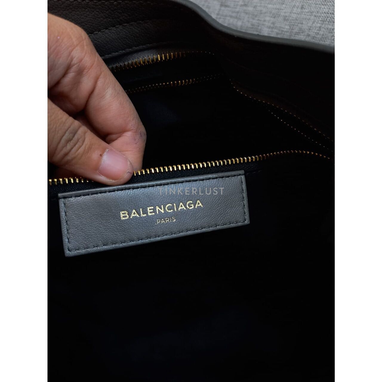 Balenciaga City Reguler Edge Leather Grey GHW Satchel