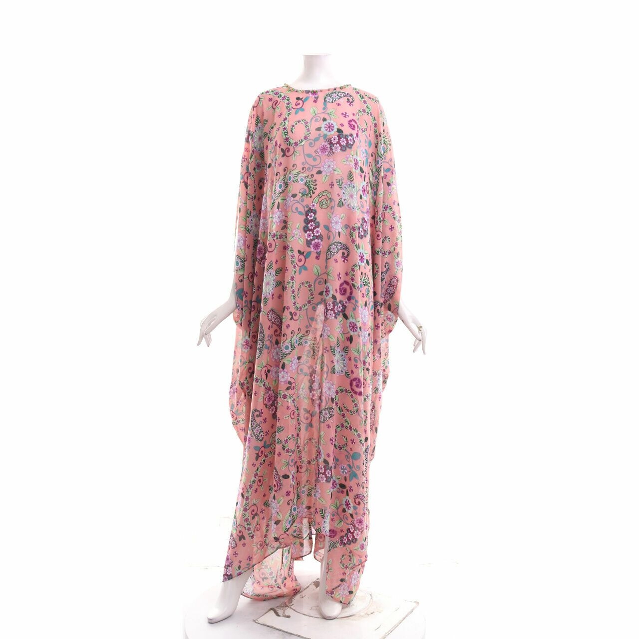 Luire By Raden Sirait Multi & Peach Long Dress