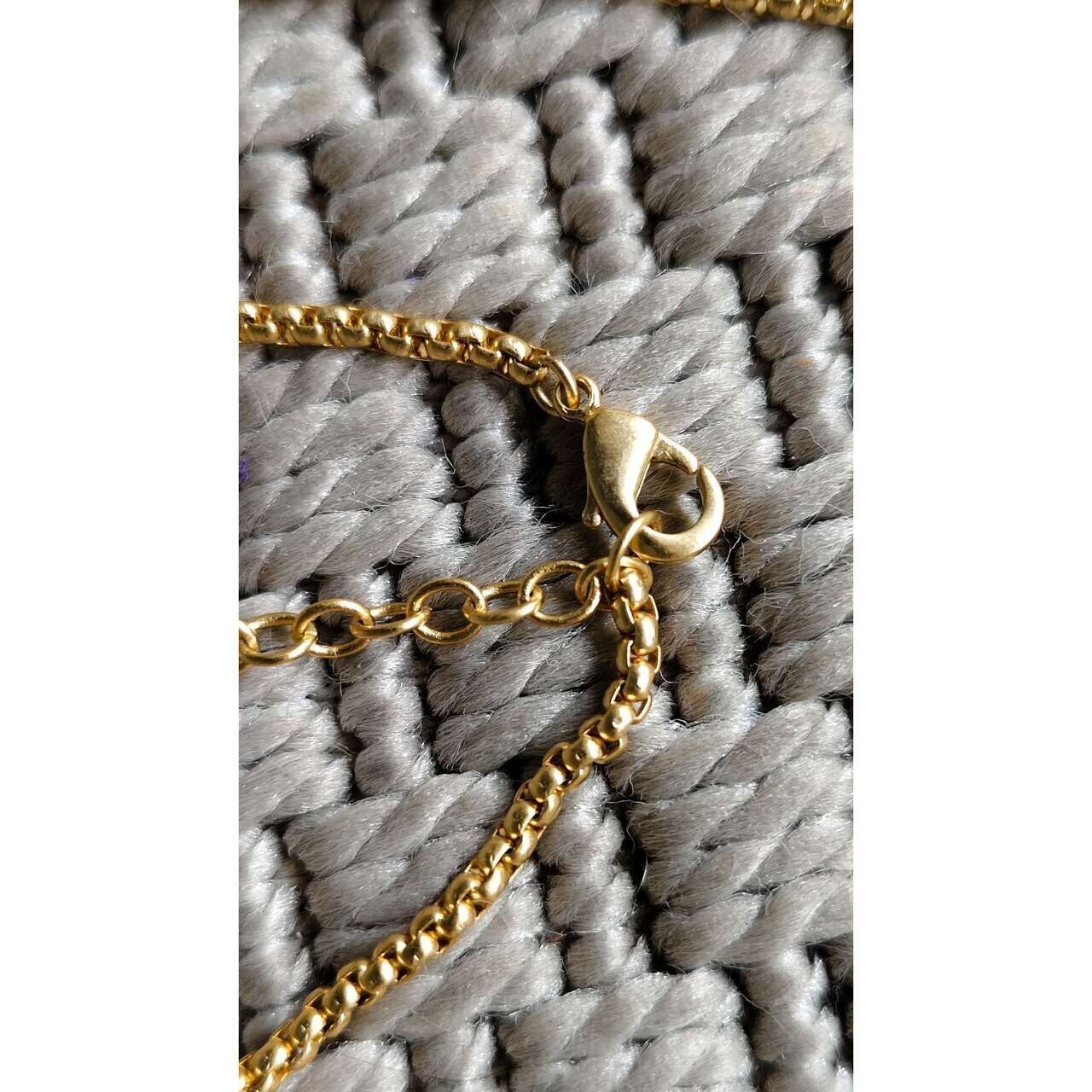 Versace Dog Tag Gold Medusa Necklace