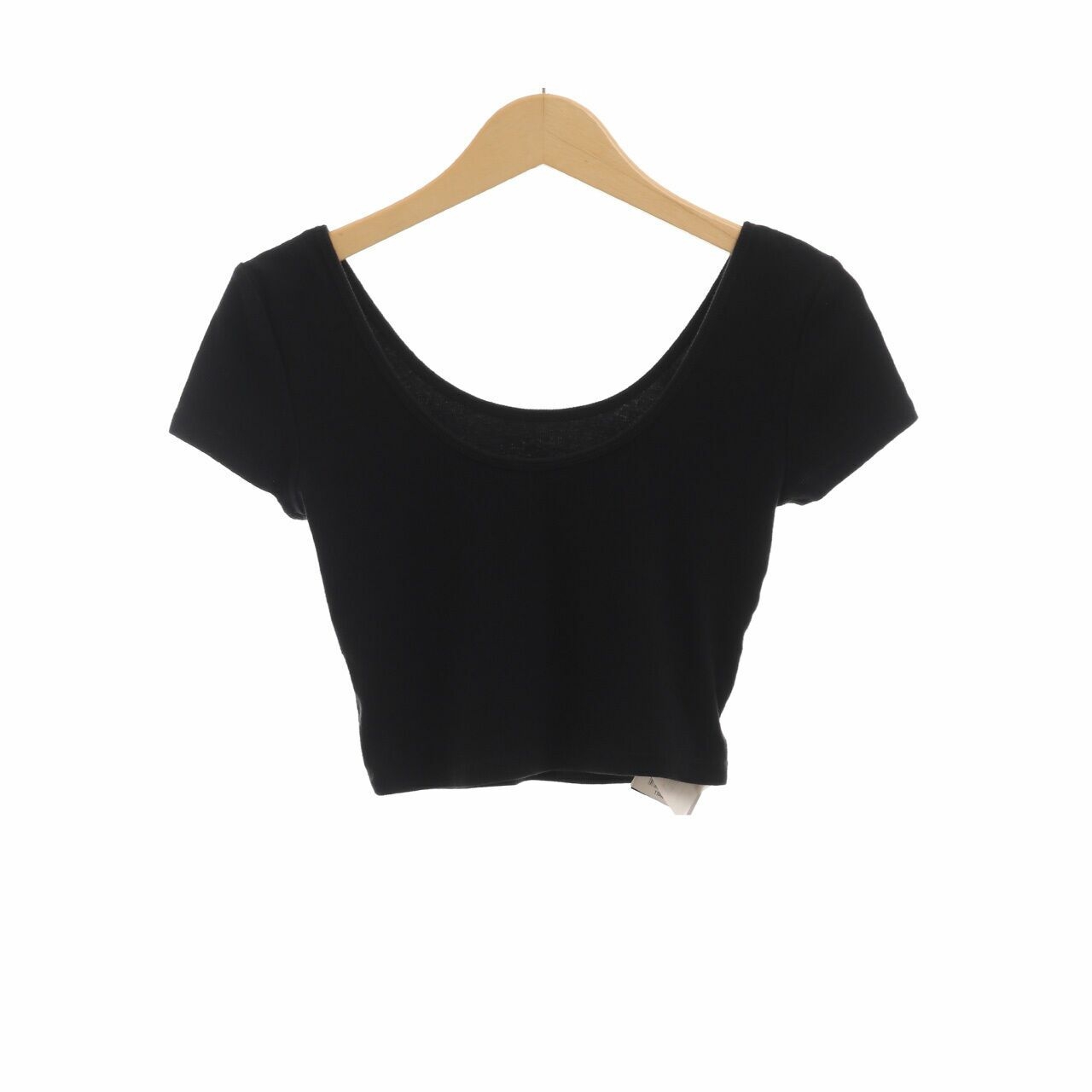 Charlotte Russe Black Cropped Blouse