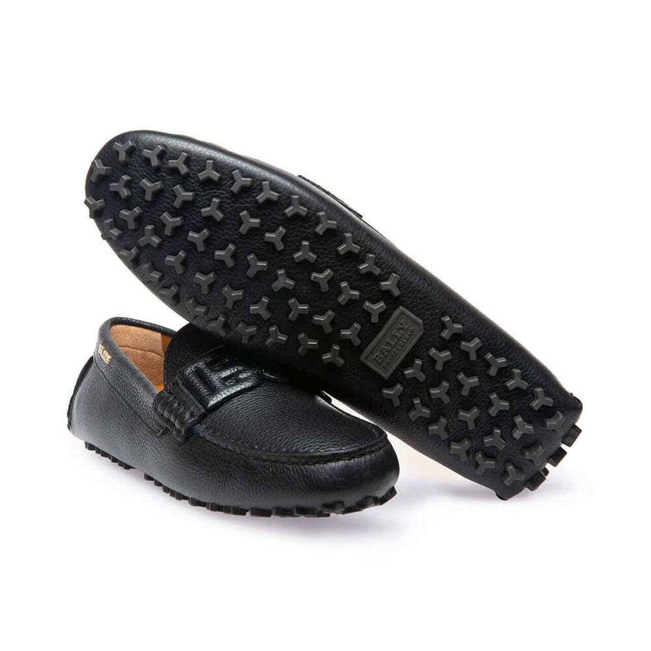 Bally Leyla Grained Calf Loafers Black