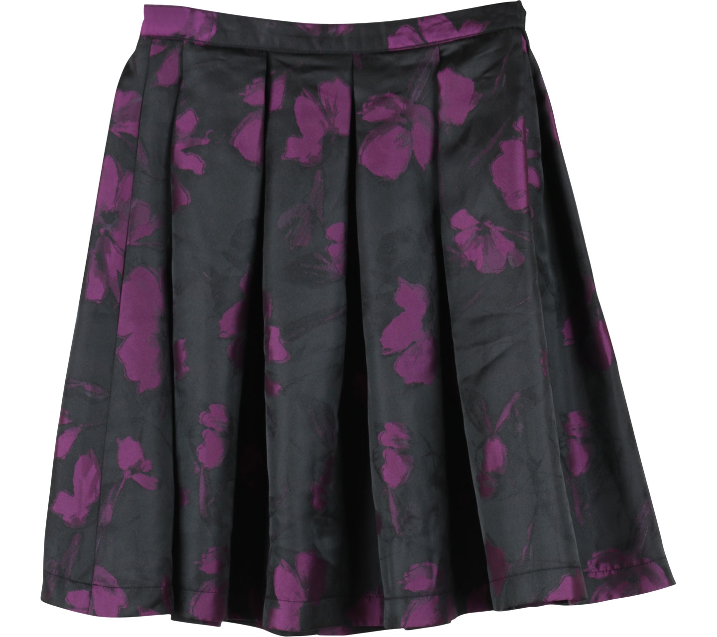 Esme Gallery Black And Purple Floral Skirt