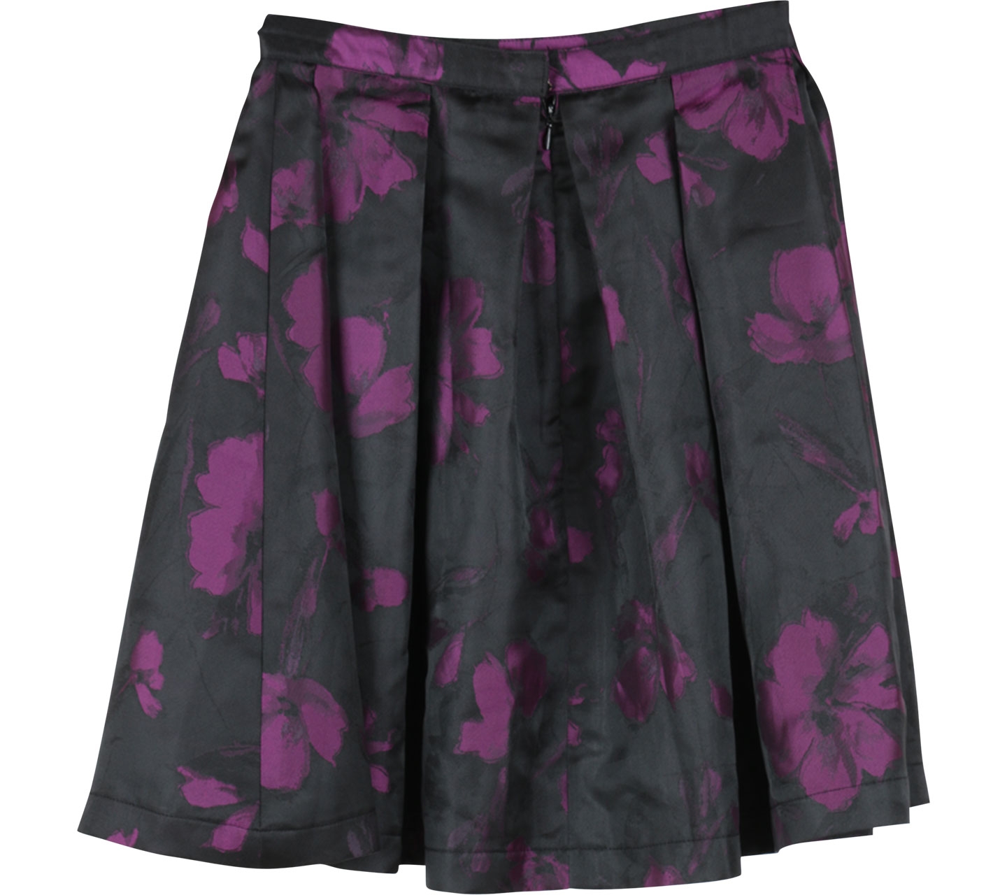 Esme Gallery Black And Purple Floral Skirt