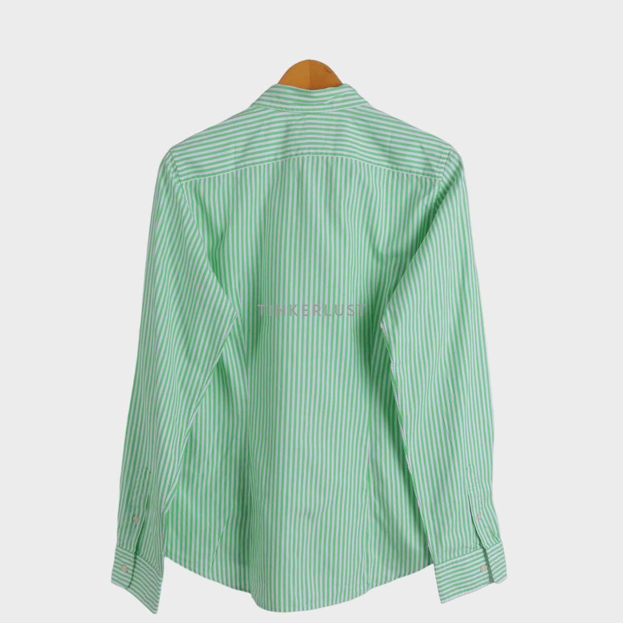 Ralph Lauren Green & White Stripes Shirt