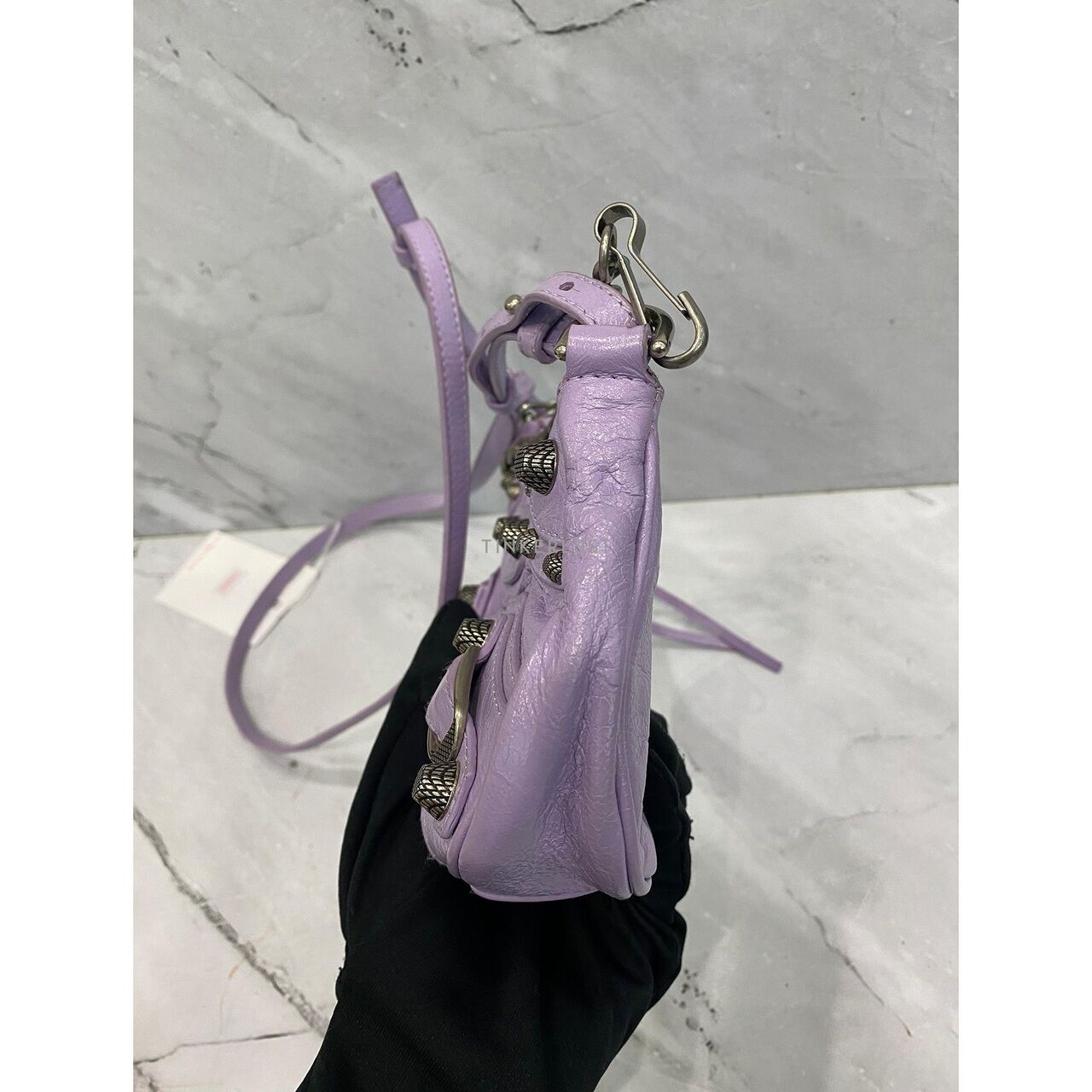 Balenciaga Le Cagole Mini Purse Lilac SHW Sling Bag