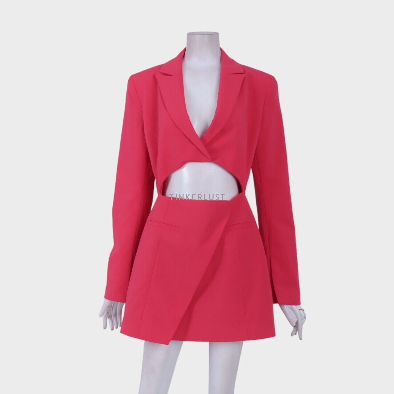 Zara Fuchsia Cut Out Blazer Mini Dress